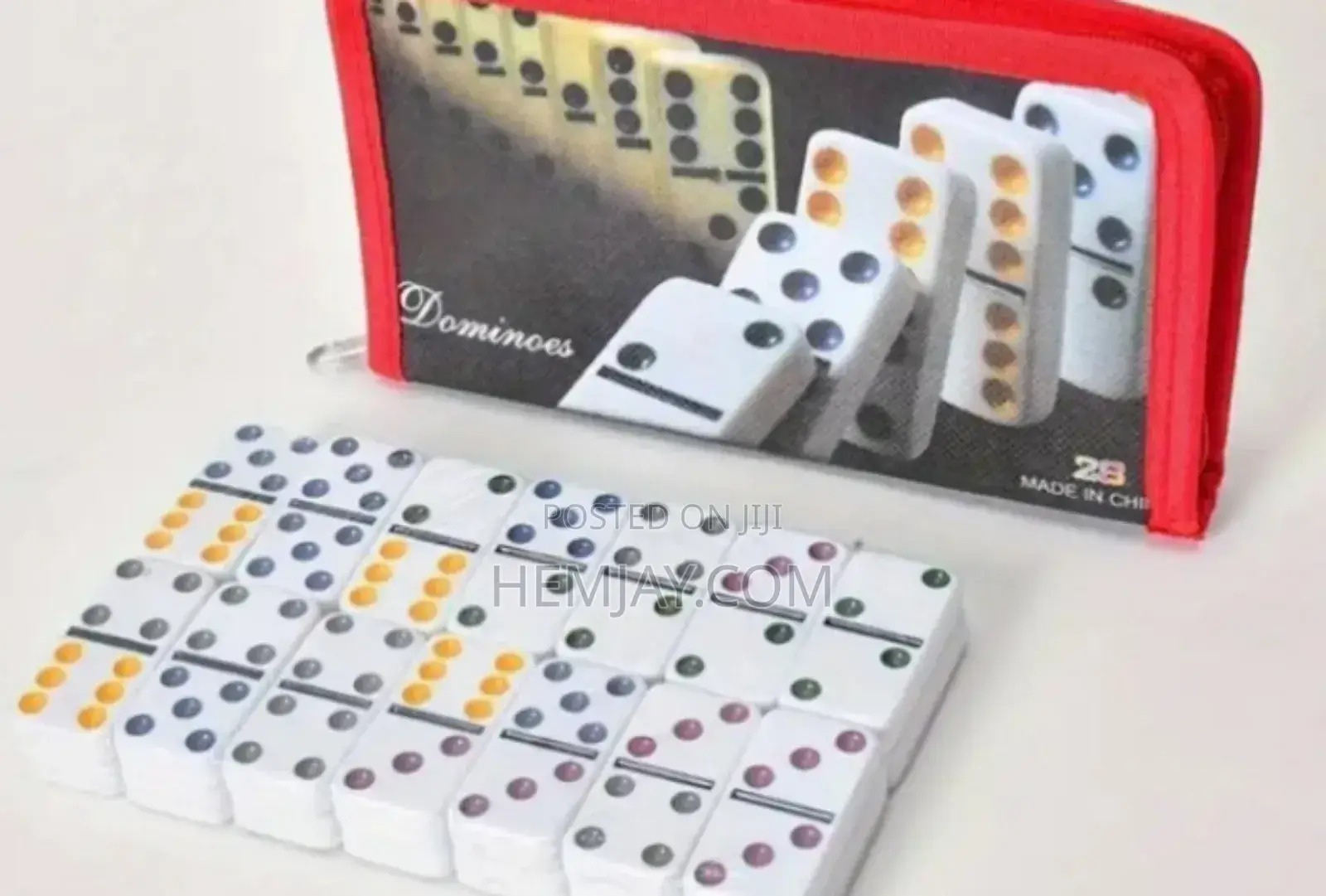 Quality Dominoes Game. '28 Color Dot Dominoes"