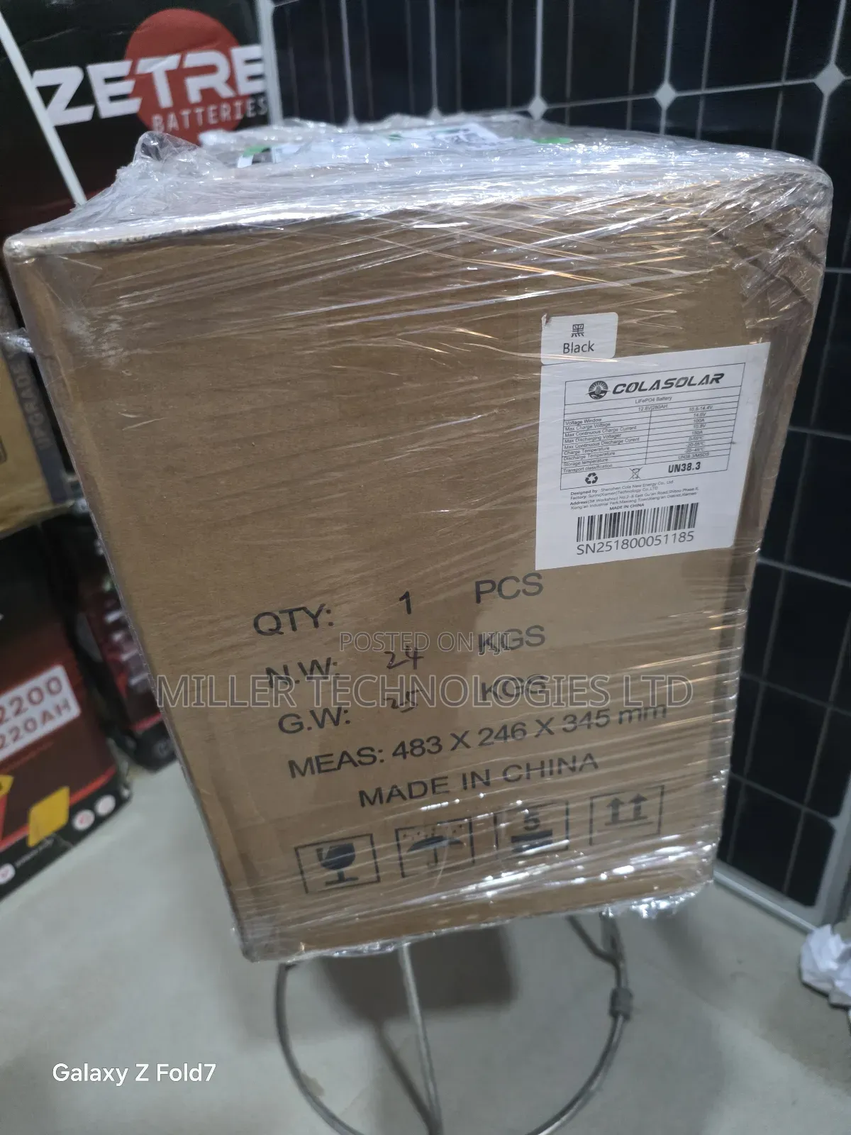 Cola Solar Lithium Battery 3.6kwh 12v