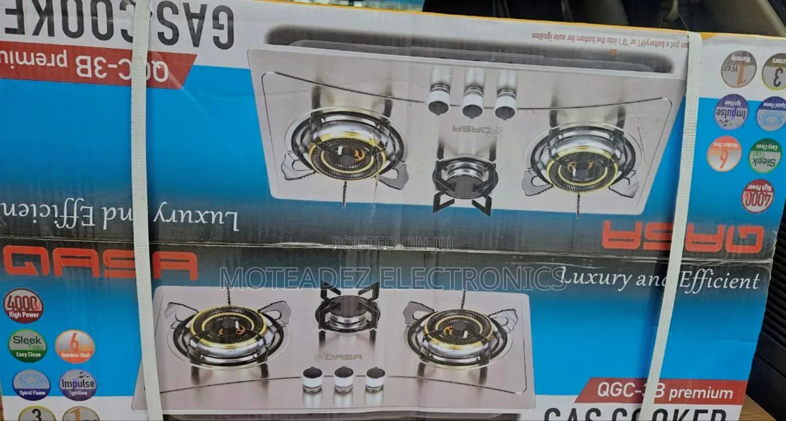 Qasa 3face High Quality Stainless Steel Built-in/Table Top Gas Cooker