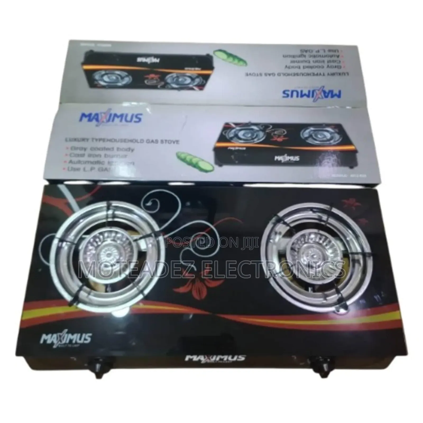 Maximus 2face Quality Tempered Glass Table Top Gas Cooker/Burner