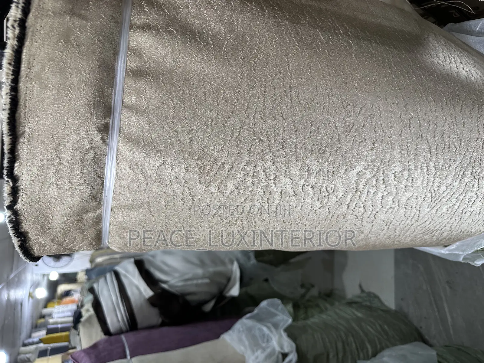 Wave Design Beige Italian Curtain