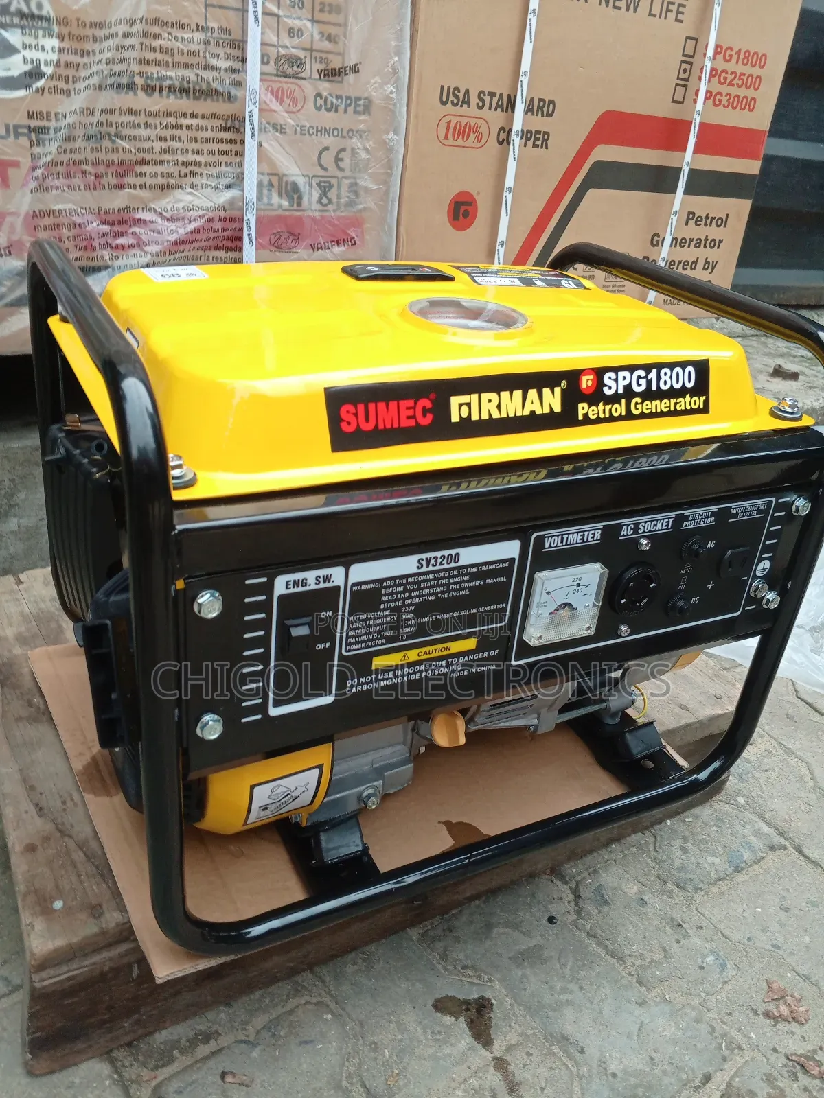 Original Sumec Firman Generator SPG 1800 100% Copper Coin
