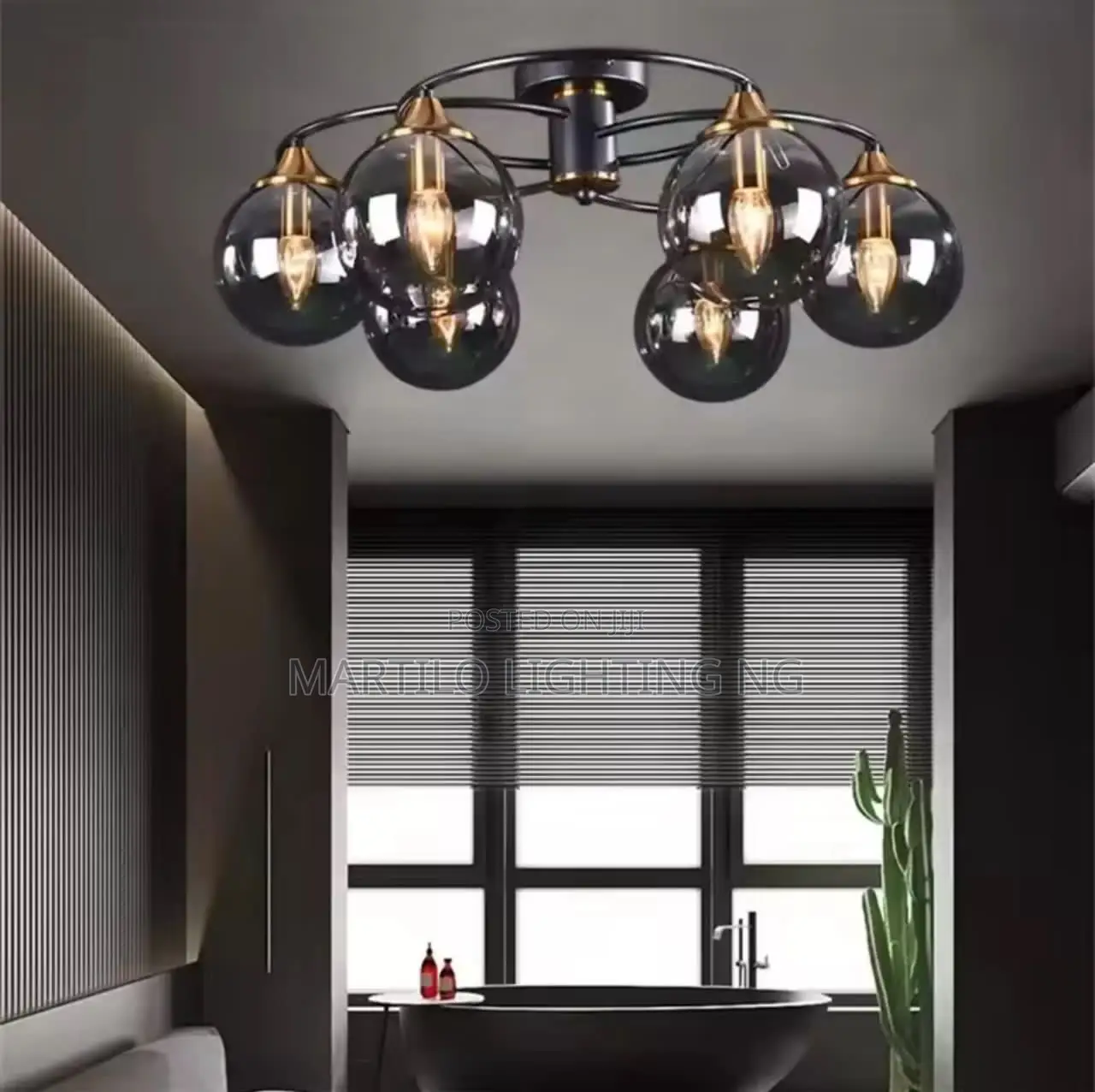 Modern 6 Glass Ceiling Lights