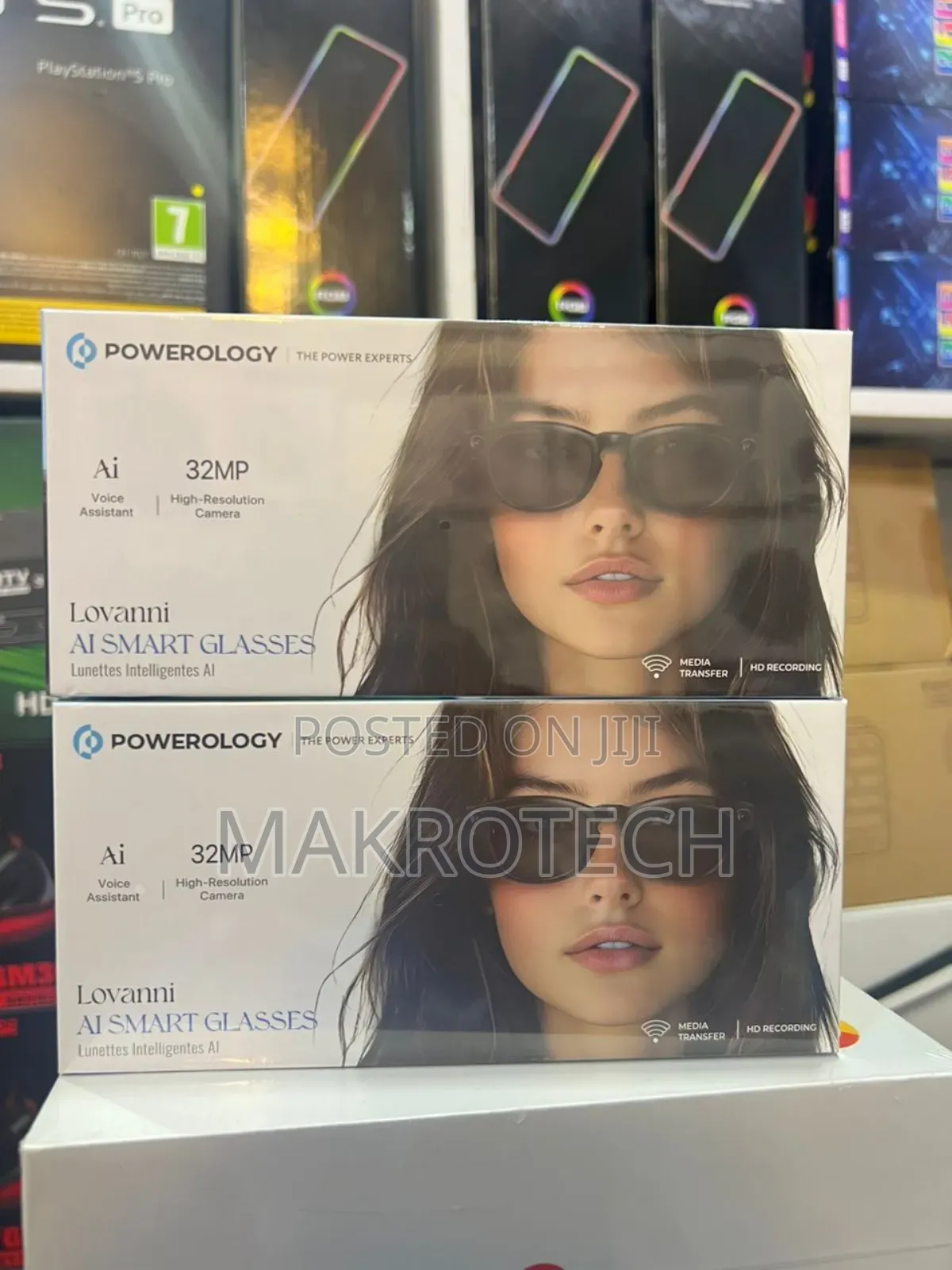Powerology Lovanni Ai Smart Glasses With Up To 10 Hours Battery Life,