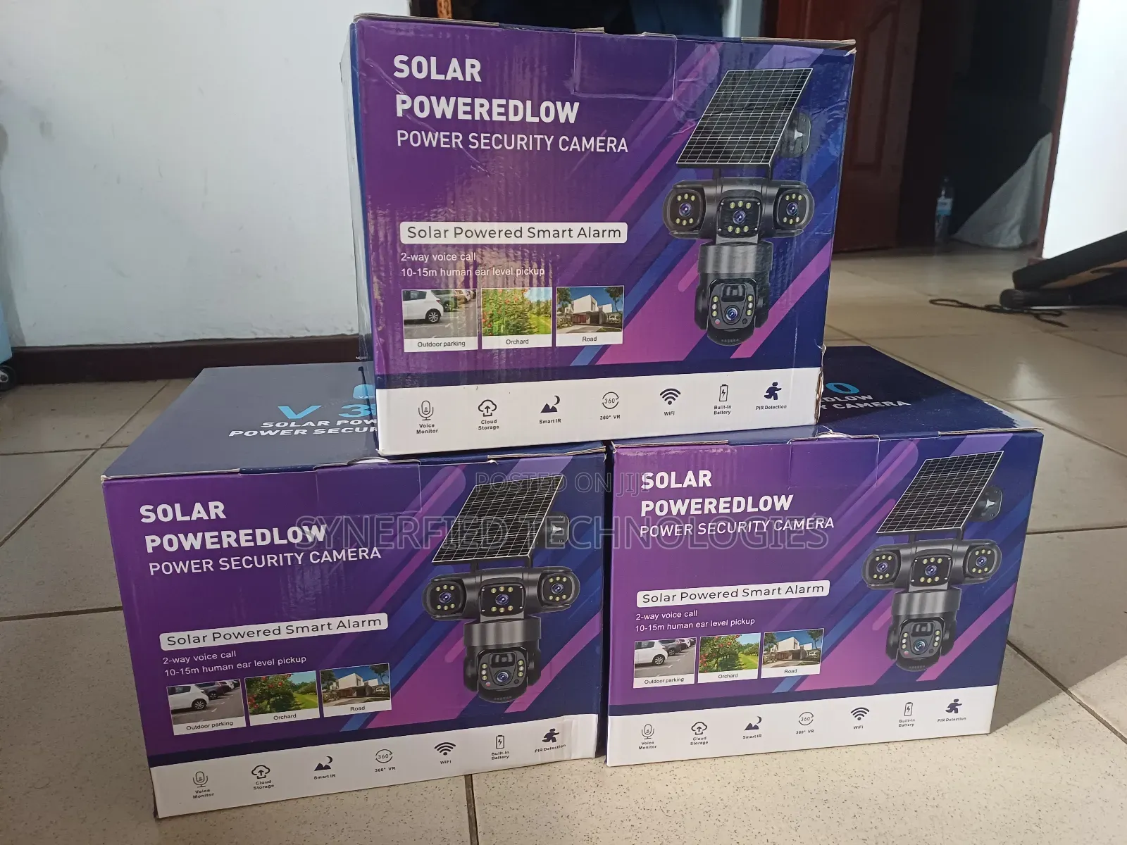 V380 Pro Dual Lens 1080p 4g Solar Outdoor CCTV Security Camera