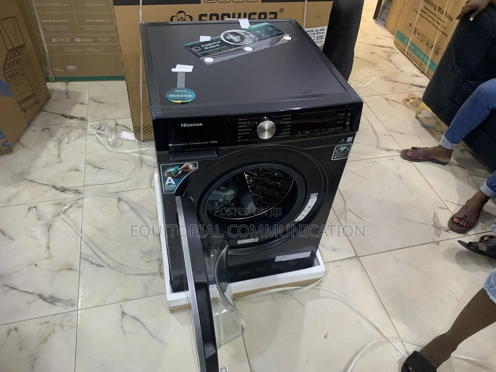 Hisense 12kg Wash Dry Machine – Smart, Quiet Energy-Saving