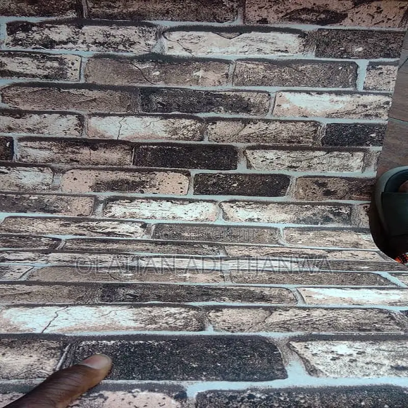 4d Brick Textured Cleanable Wallpaper for Home and Office