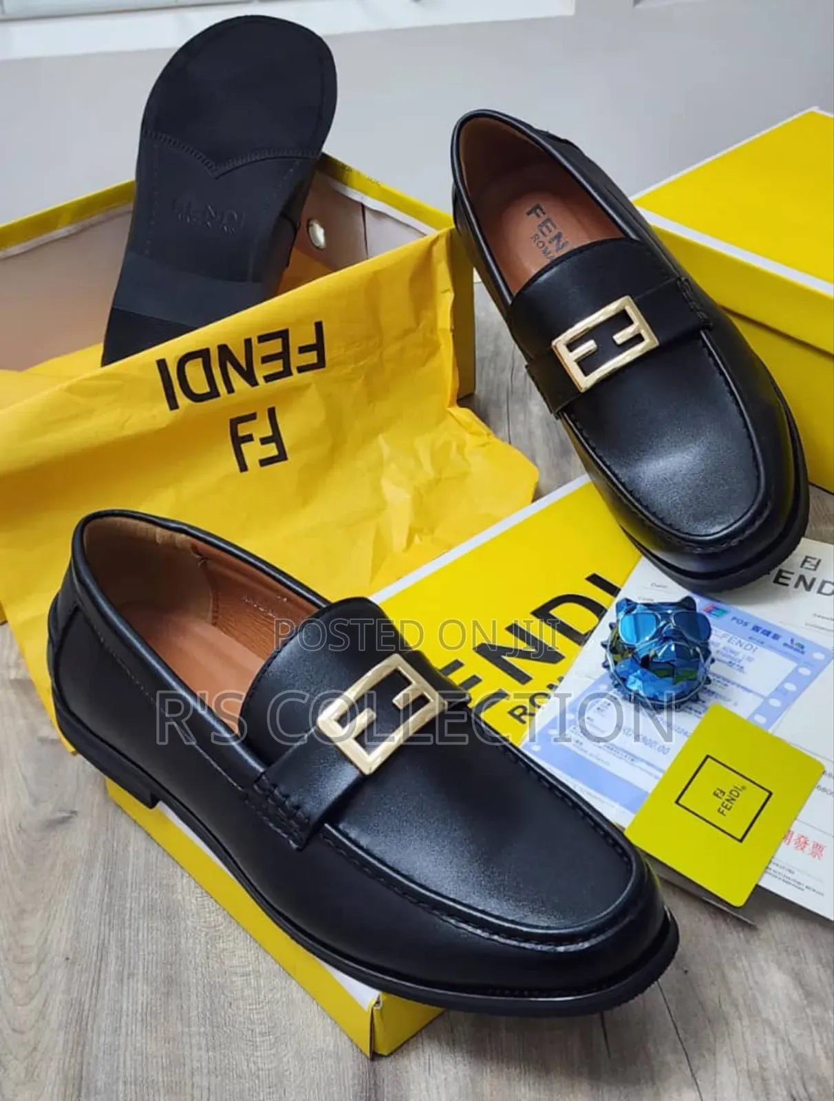 Fendi Luxury Designer Men's Corporate Flat Sole Shoe