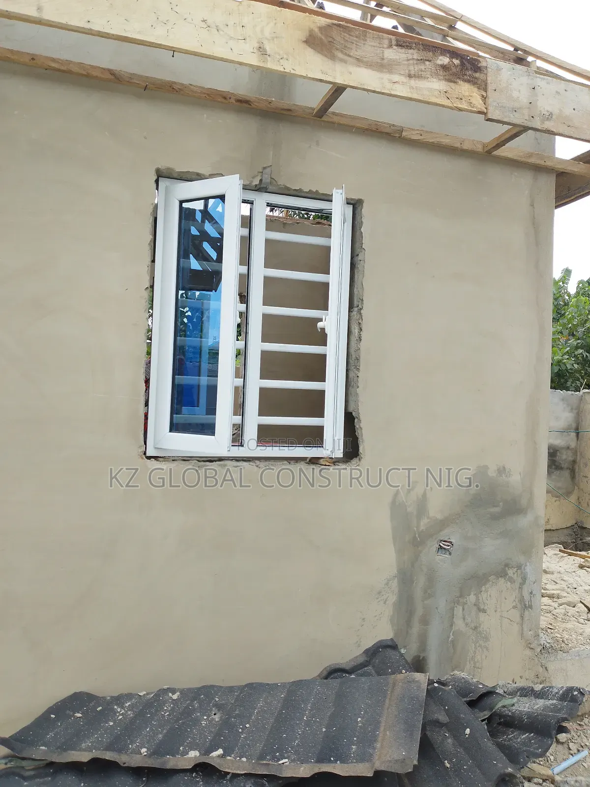 Aluminum Casement Window With Burglary and Net