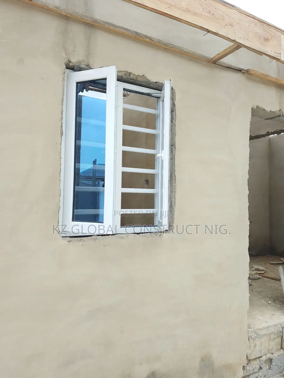 Aluminum Casement Window With Inner Burglary and Inner Net