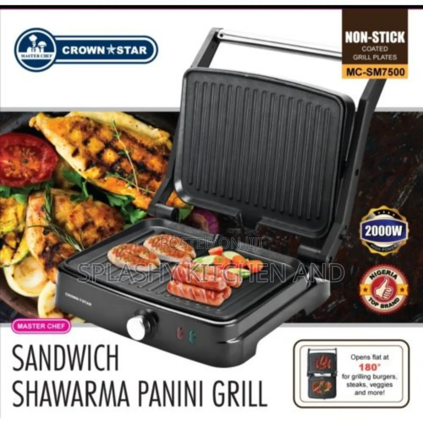 Master Chef 4 Slice-Professional Panini Grill/ Shawarma Toaster