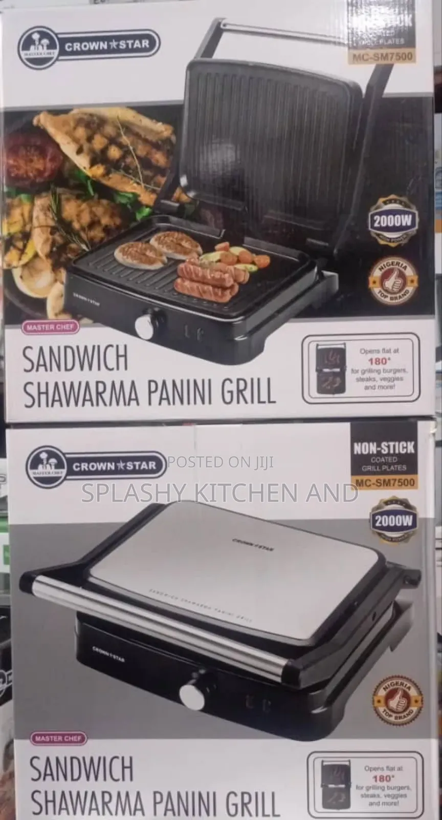 Master Chef 4 Slice-Professional Panini Grill/ Shawarma Toaster