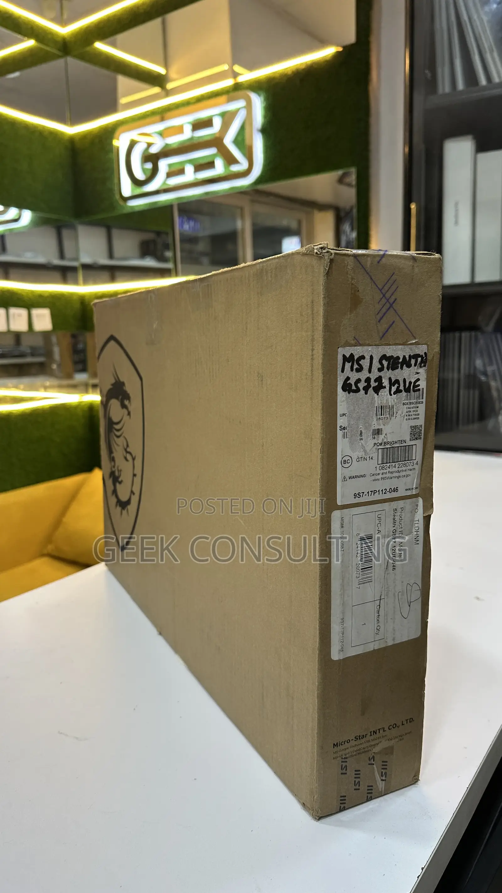 New Laptop MSI Stealth GS77 16GB Intel Core i7 SSD 1T