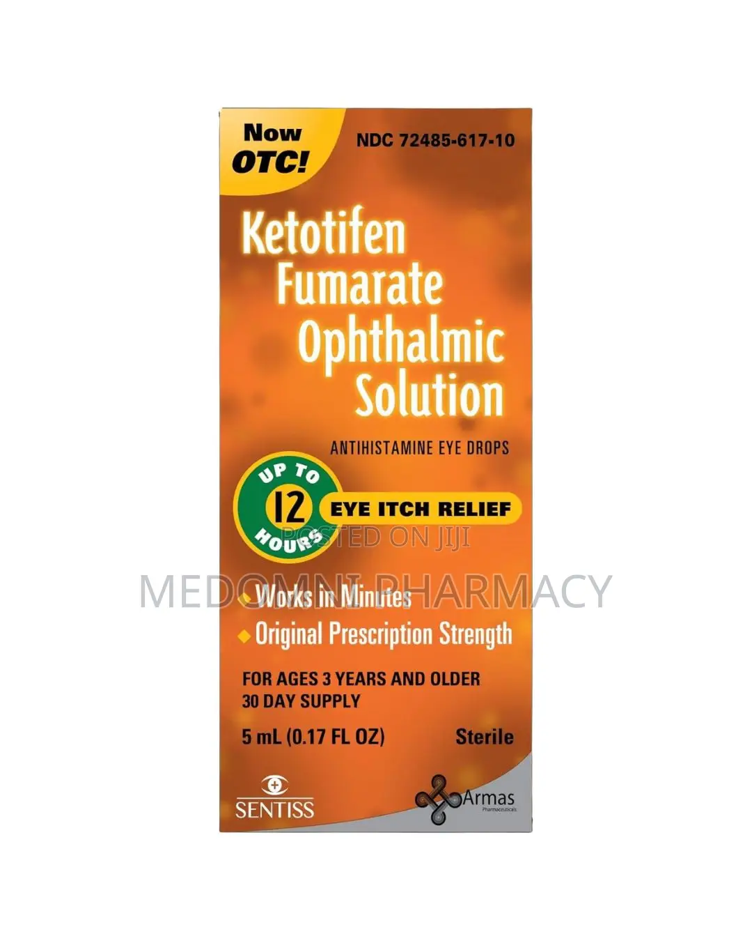 Ketotifen Fumarate Allergy Eye Drops 0.17 Fl Oz – 12-Hour Itch Relief