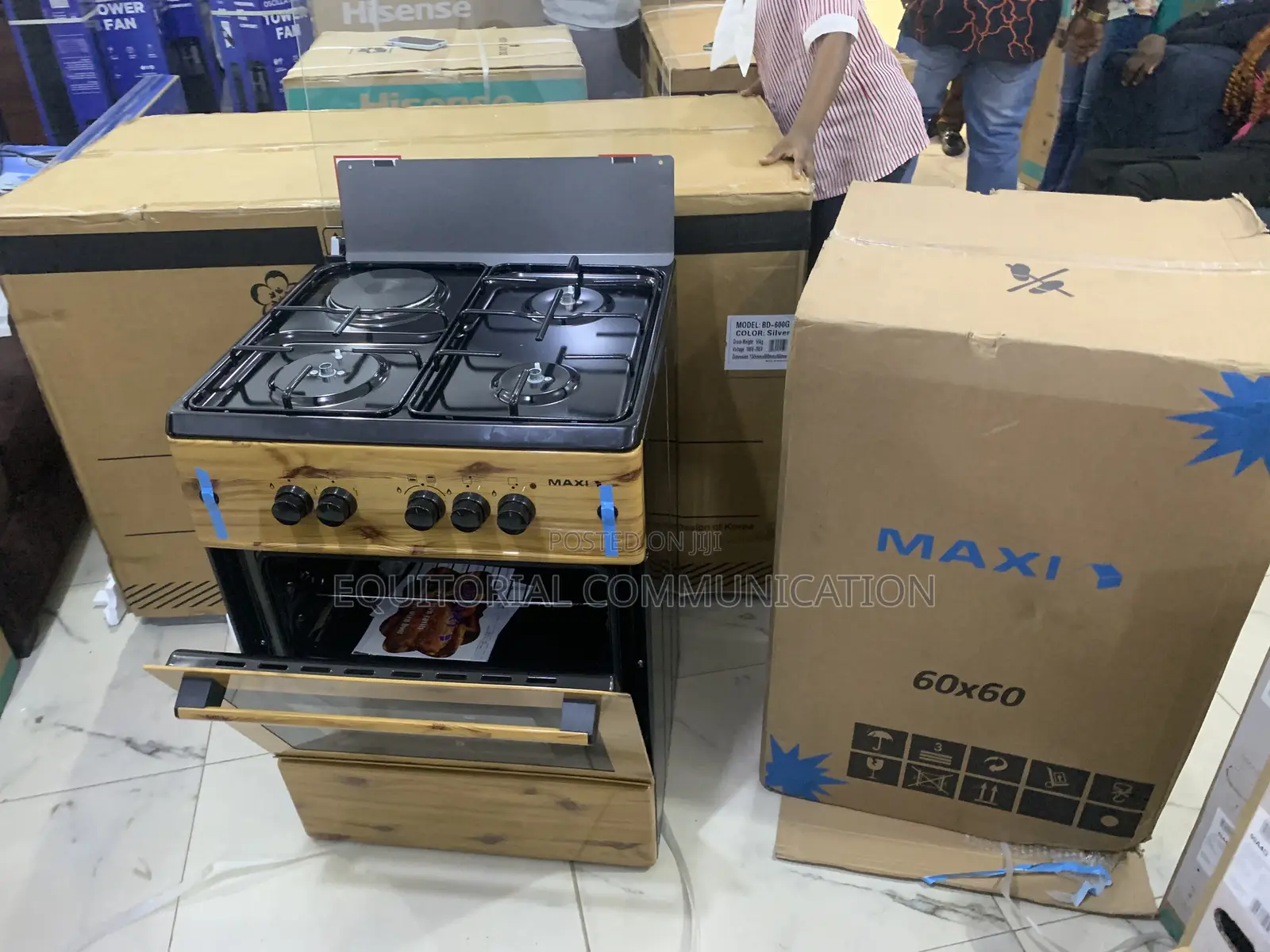 Maxi 6060 3b+1p Wood Gas Cooker – Fast Efficient Cooking