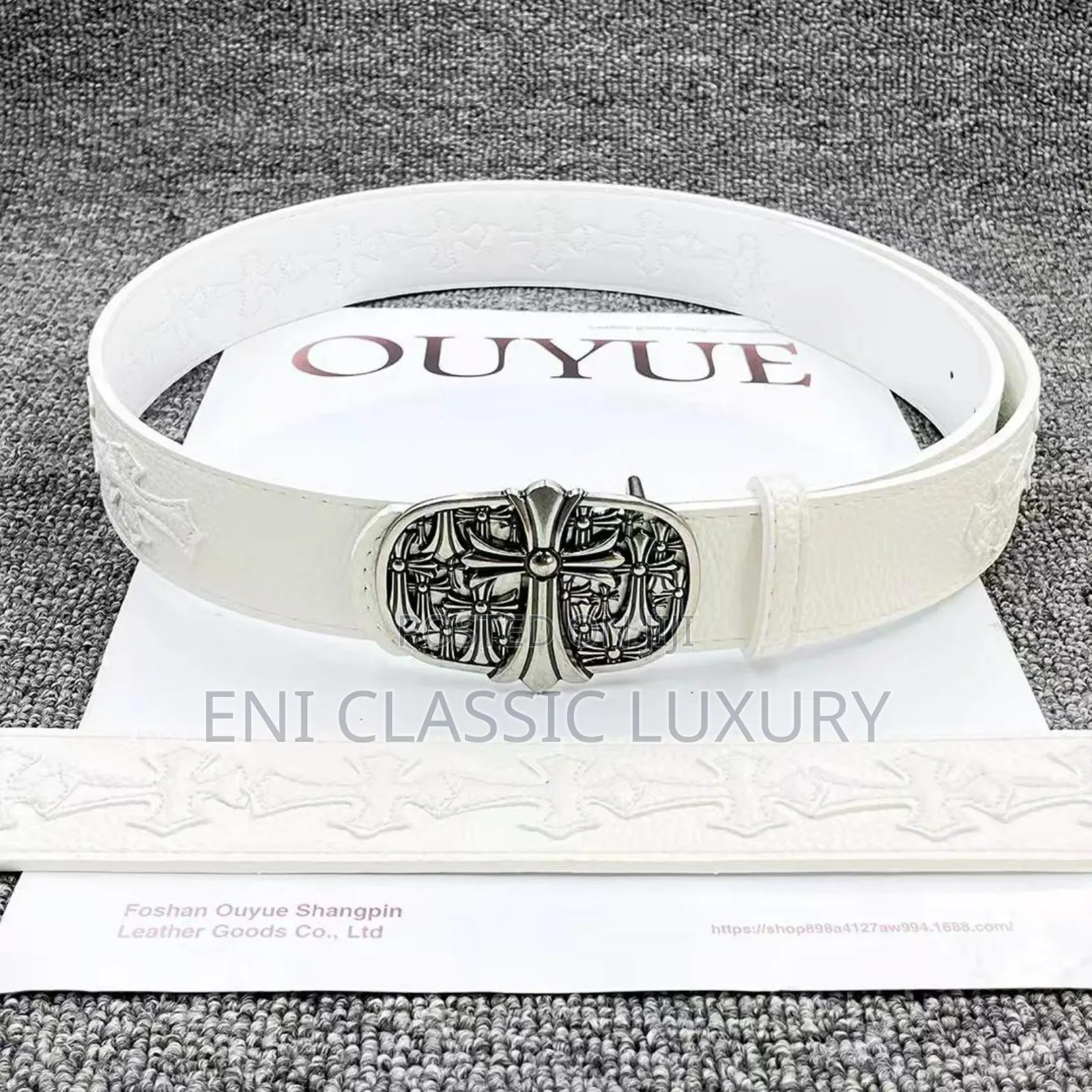 Pure Quality Luxury Men's Belts Chrome Heart Well Banded Package