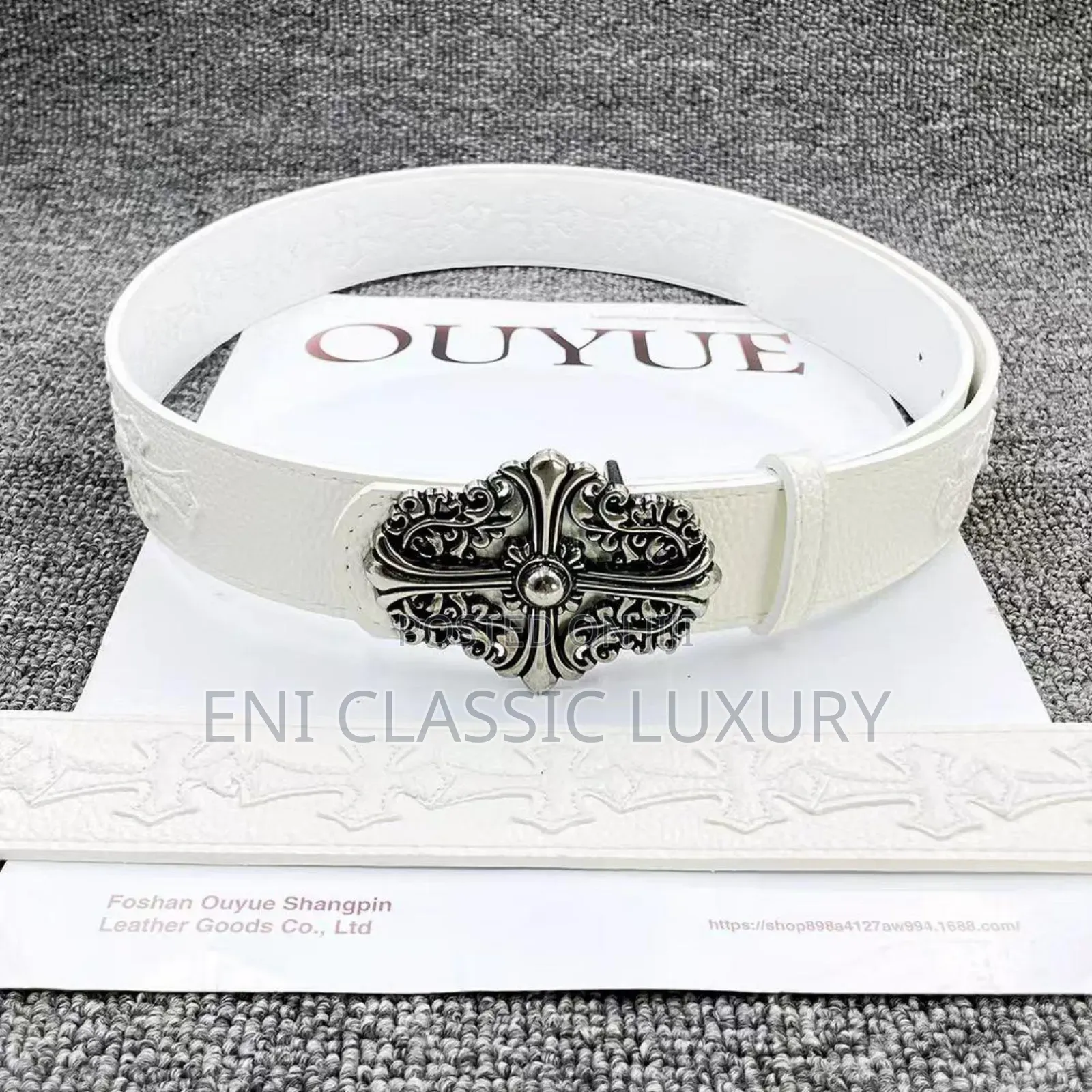Pure Quality Luxury Men's Belts Chrome Heart Well Banded Package
