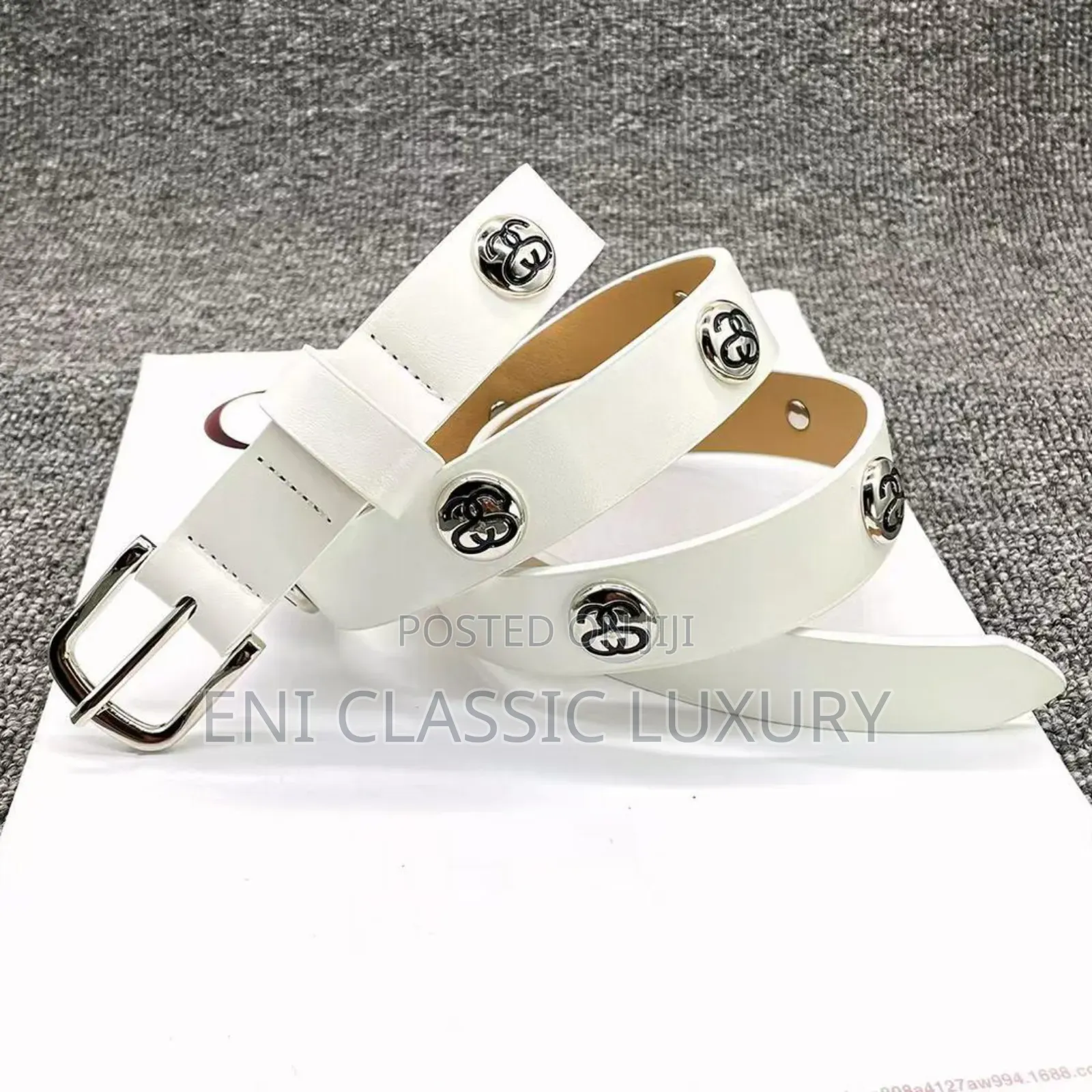 Pure Quality Luxury Men's Belts Chrome Heart Well Banded Package