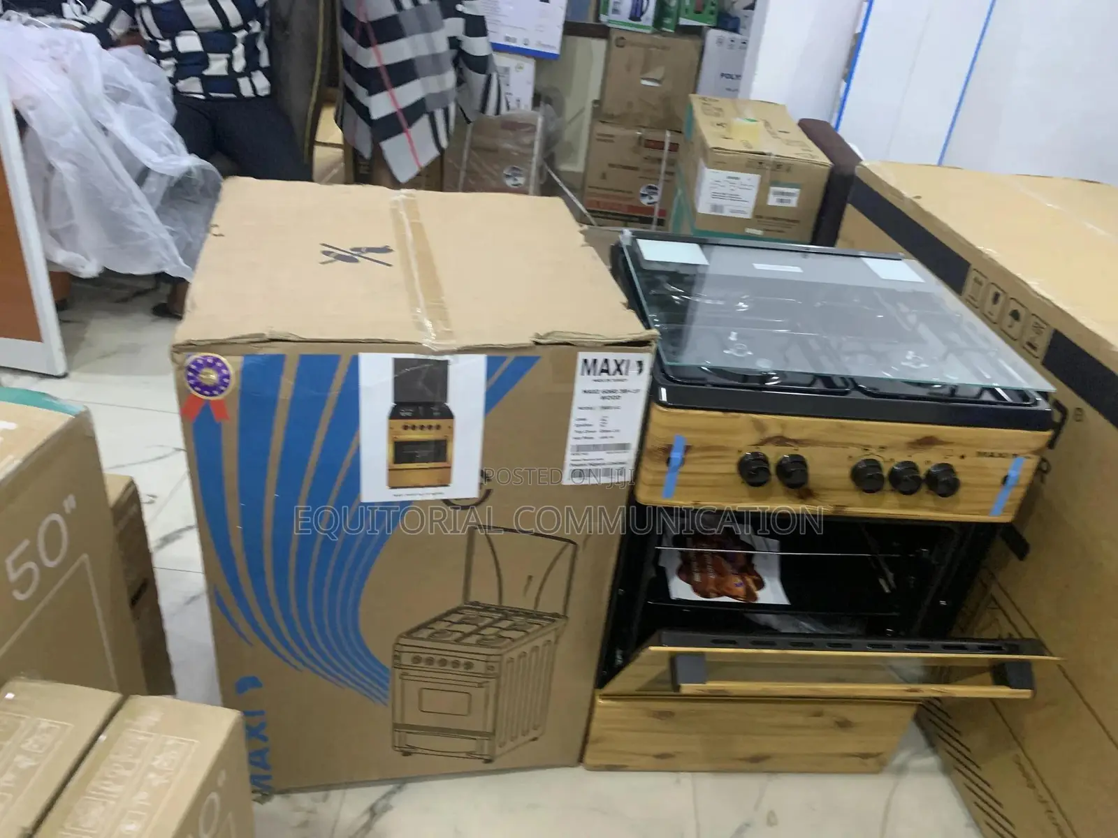 Maxi 6060 Gas Cooker – Triple Burner + Hotplate