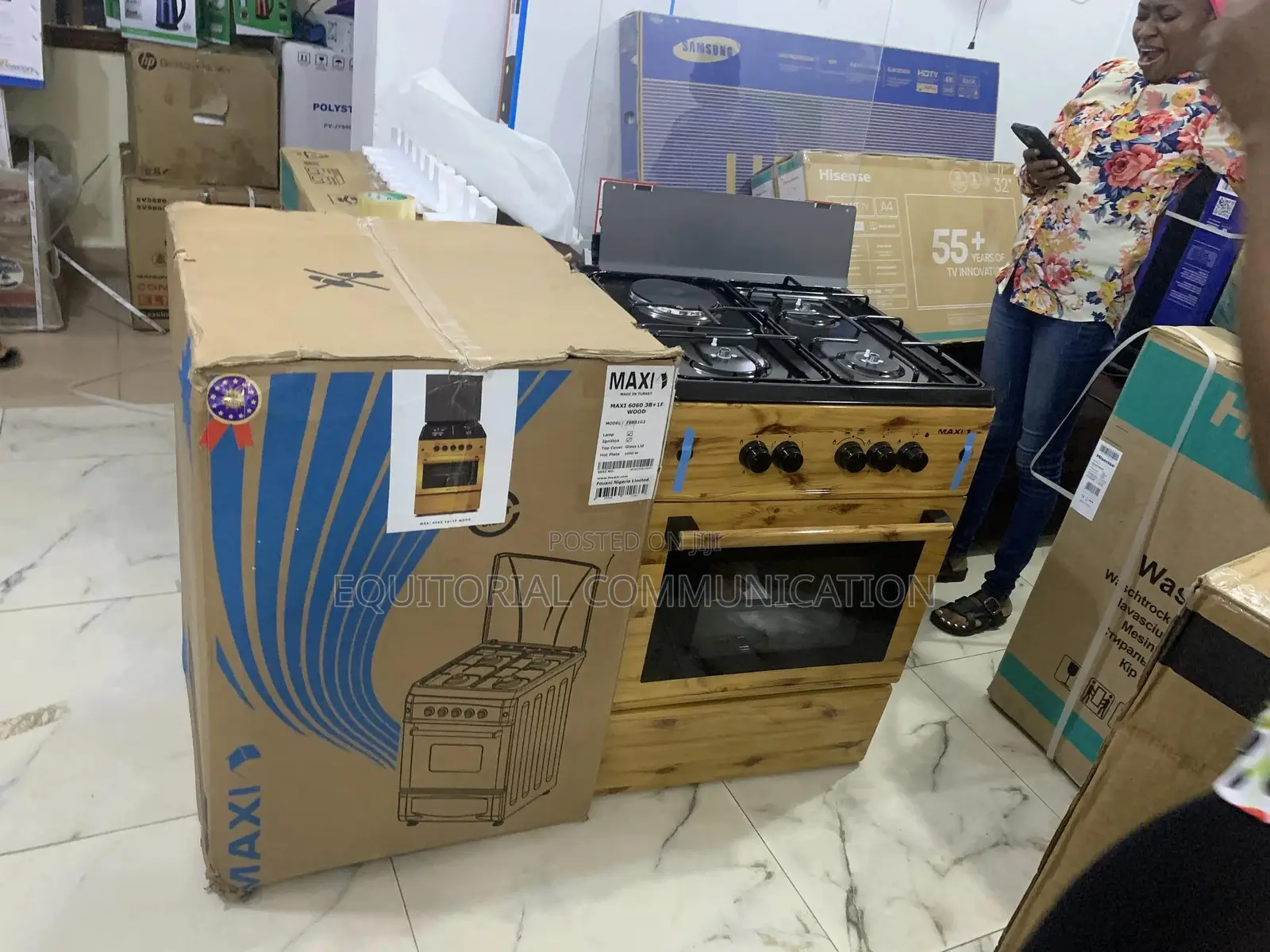 Maxi 3b+1p 6060 Cooker – Strong Wood Panel Design