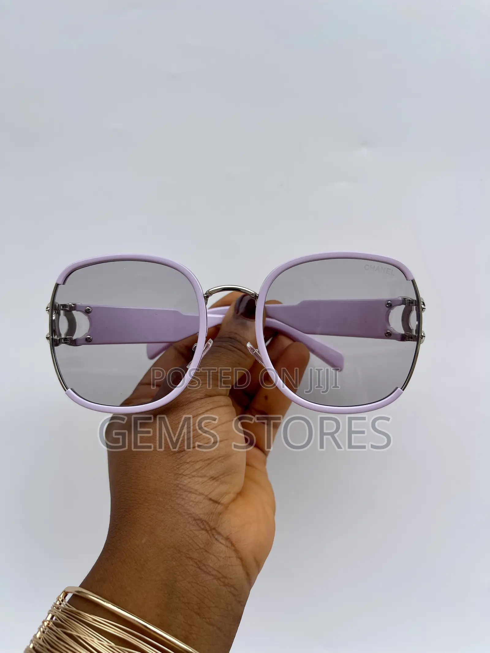Chic Lilac Round Sunglasses - Chanel Style With Silver Accents