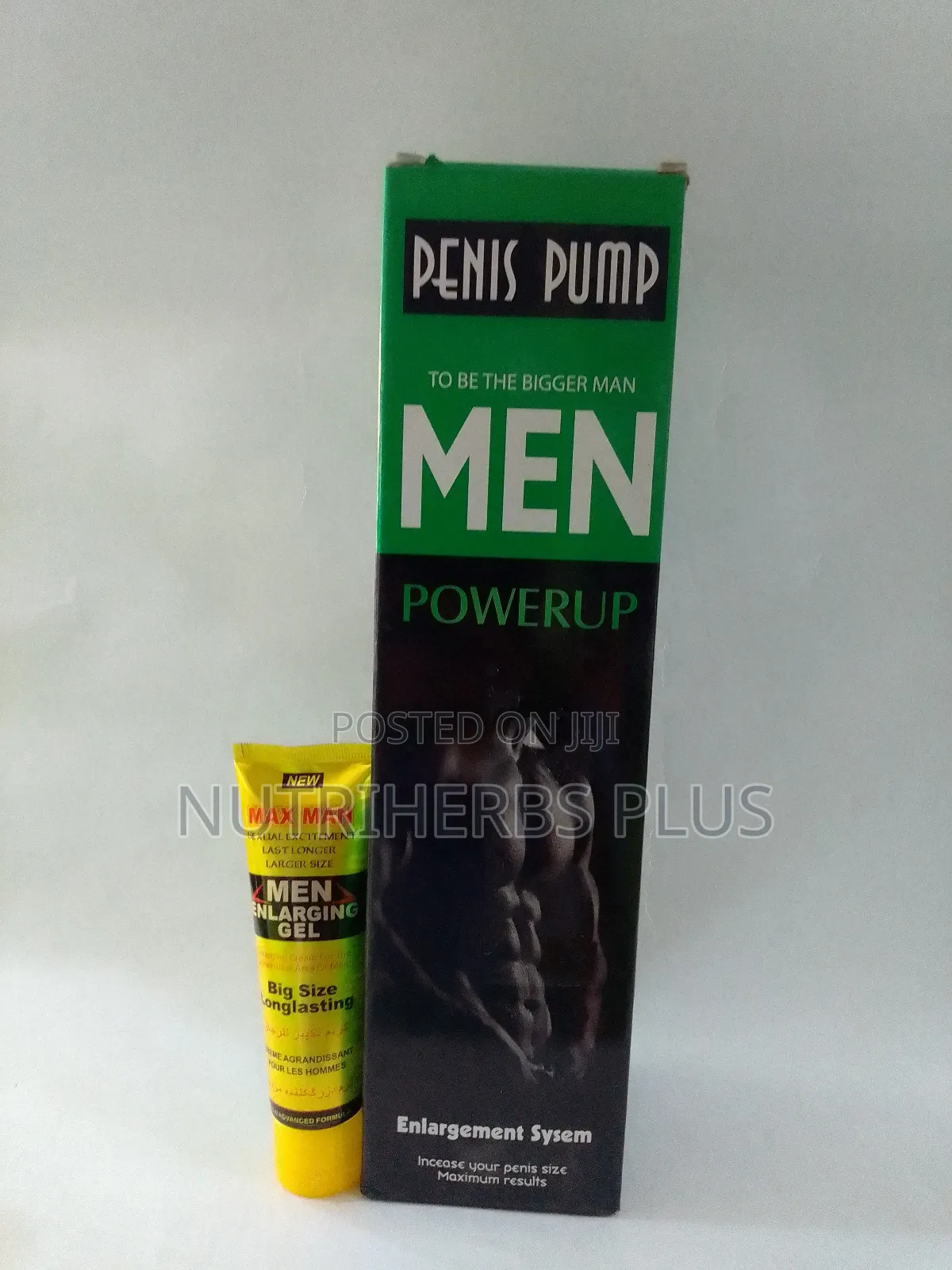 Powerup Electric Pump + Maxman Enlarging Gel: For Penis Enlargement