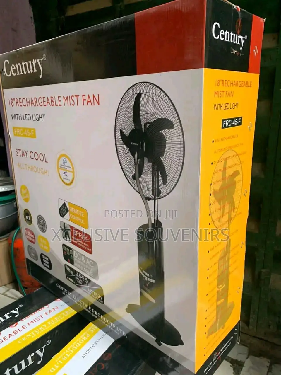18inches Century Rechargeable Mist Fan With Led Light