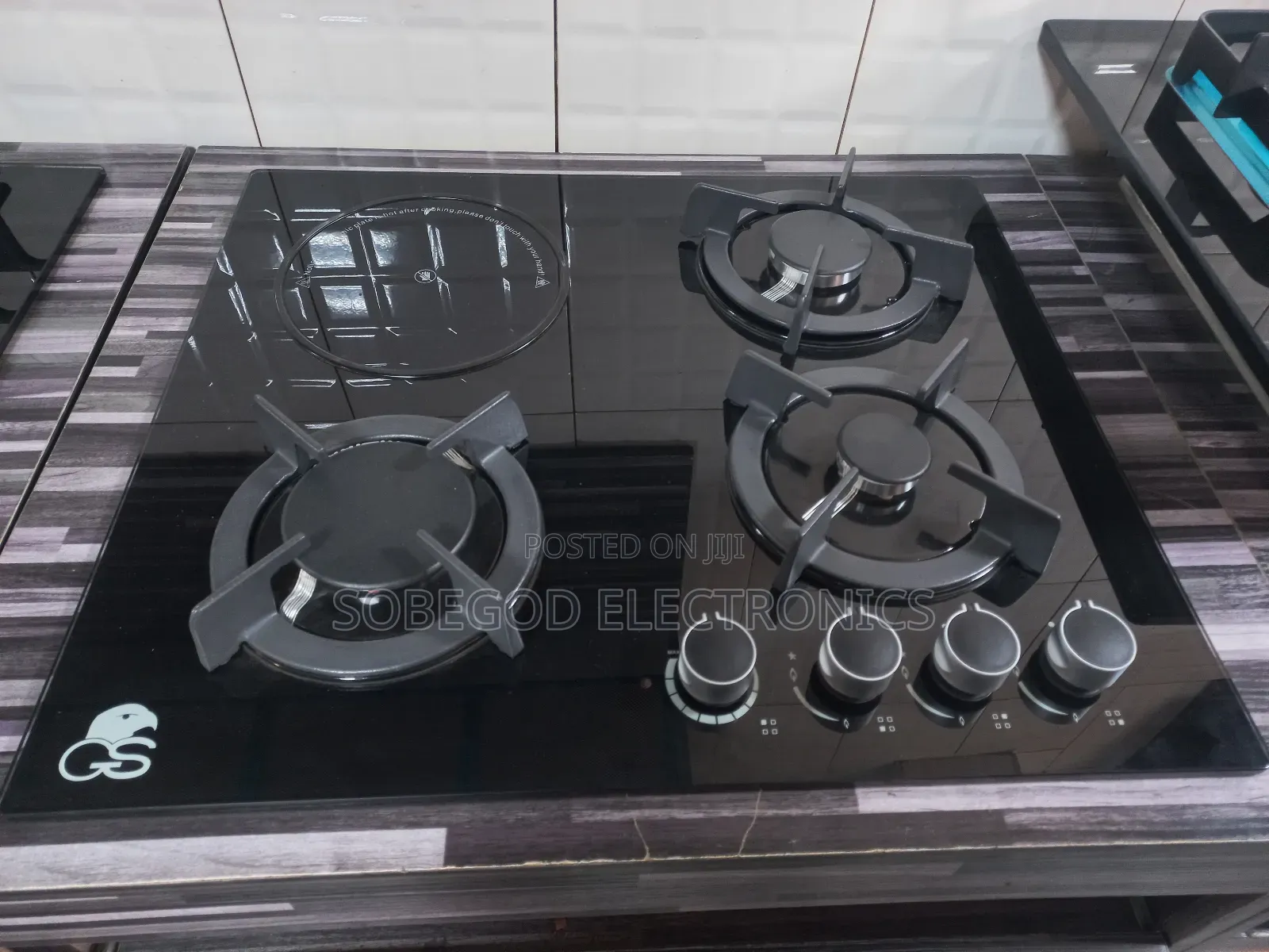 Quality Gs Inbuit Gas Electric Cooker Hob 4 Burners 3+1 (100%Copper)