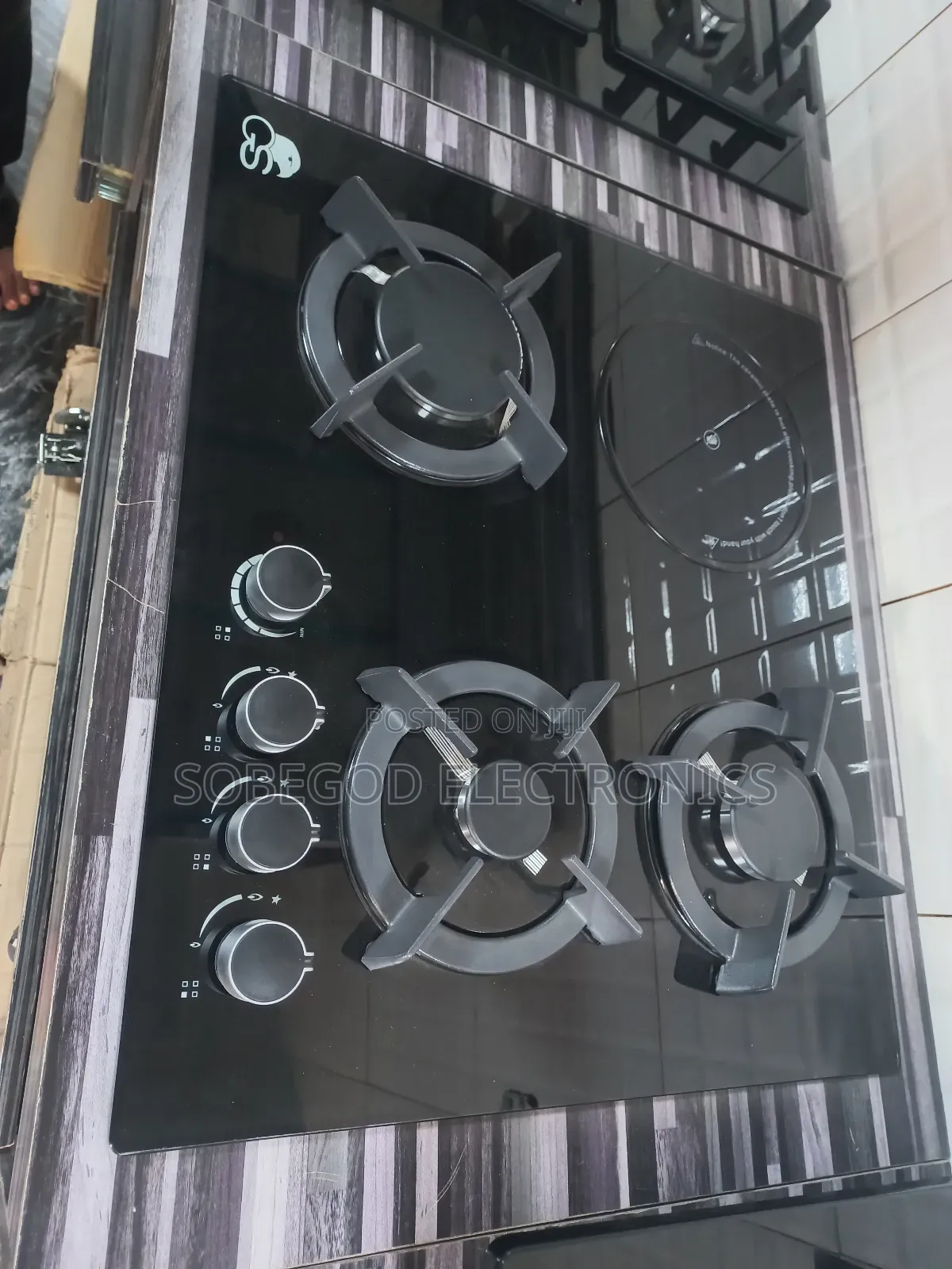 Quality Gs Inbuit Gas Electric Cooker Hob 4 Burners 3+1 (100%Copper)