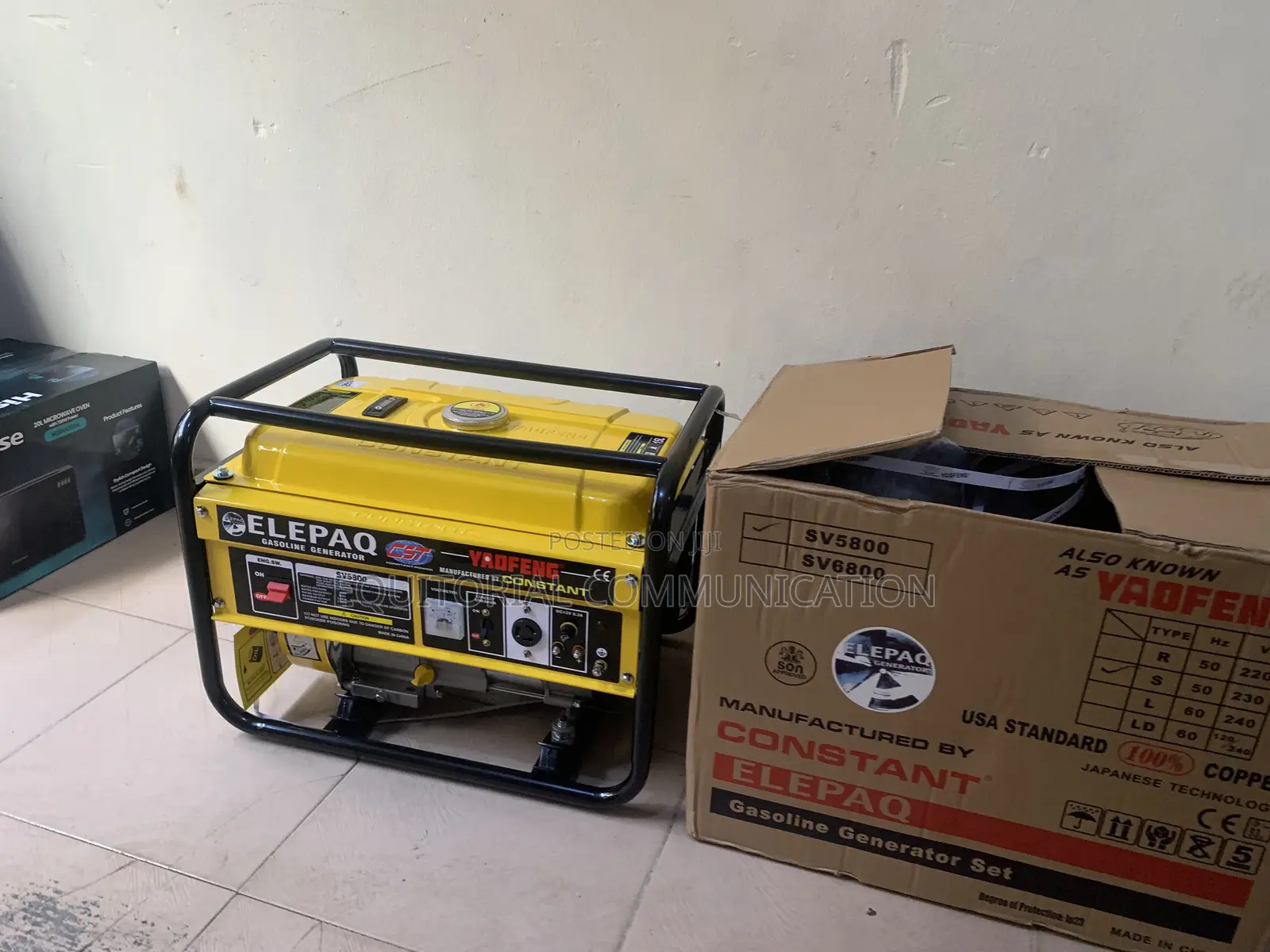 Elepaq Constant 3.5kva Generator Sv5800 – Your Steady Power Companion
