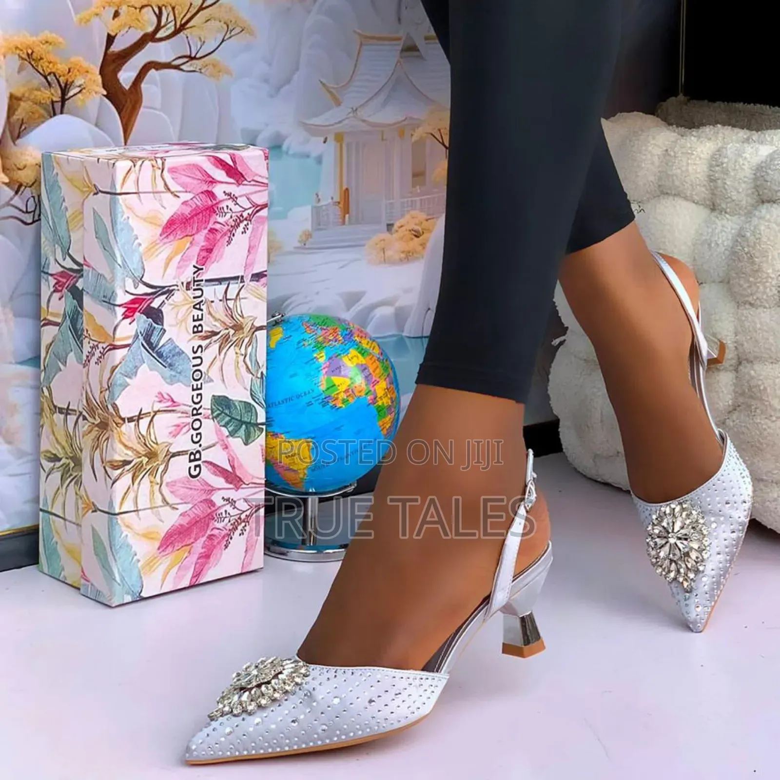 Female Rhinestone Embellish Slingback Heels.  #It. Sizes 37-46