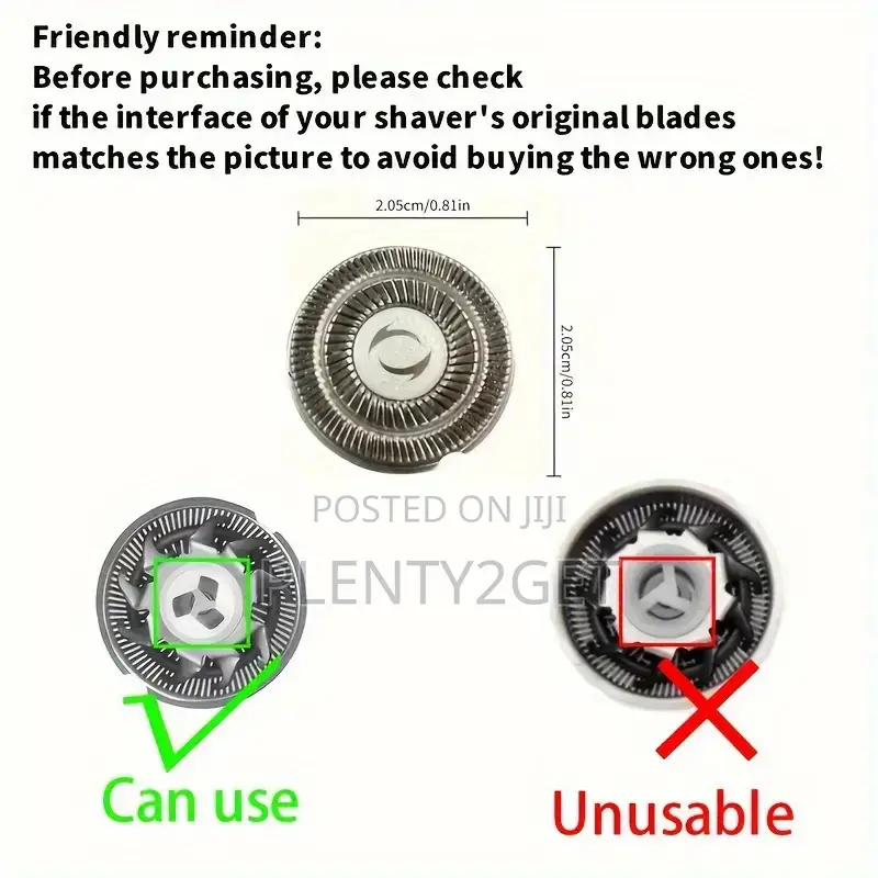 3pcs Spare Blades for Electric Portable Shaver, Replacement Blade