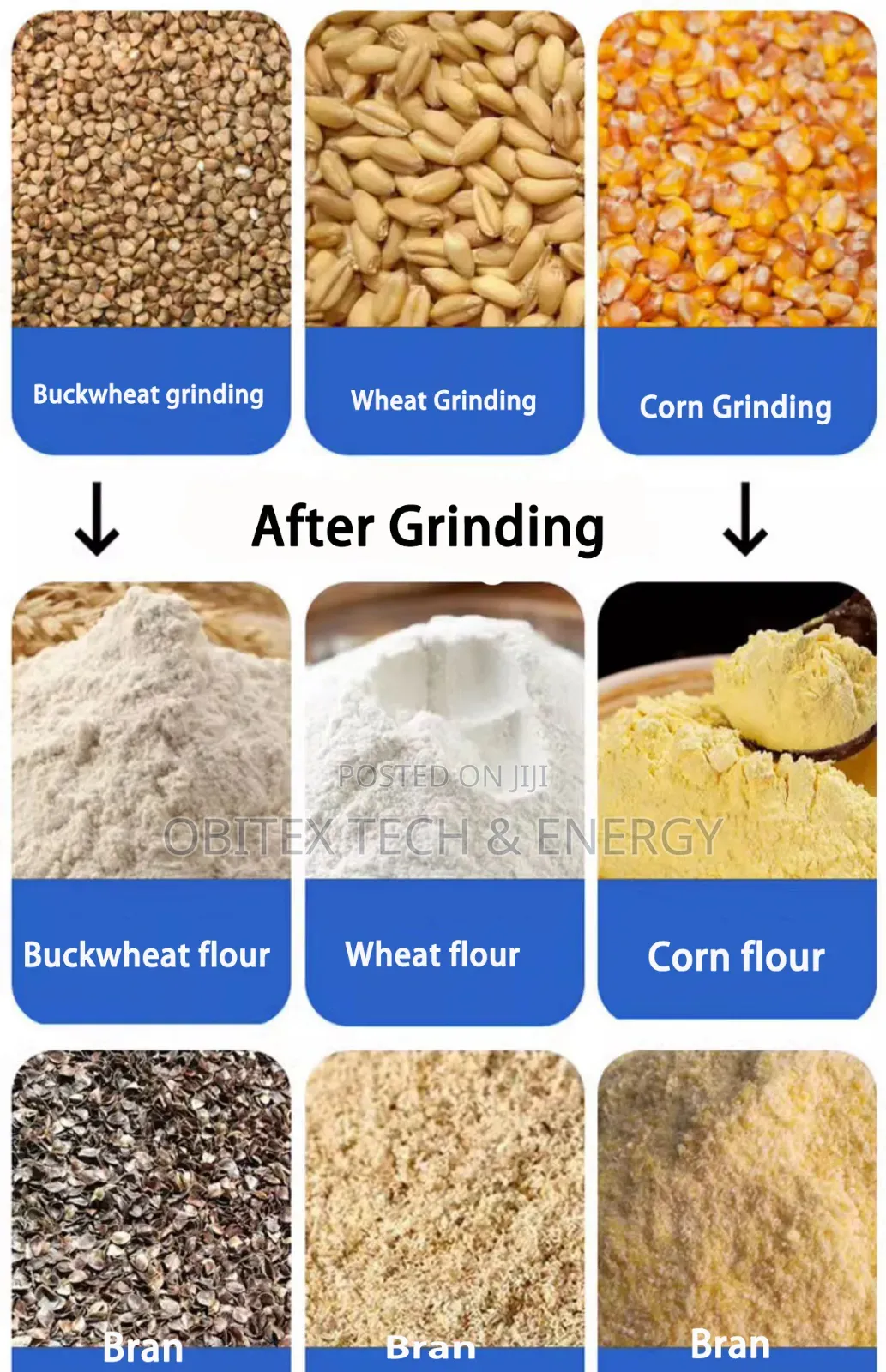Electric Dehuller Flour Mill Machine