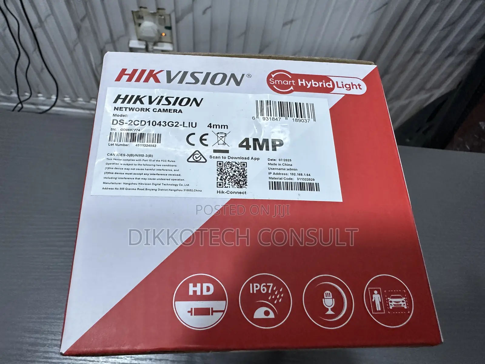 Hikvision 4mp Bullet Camera – Ds‐2cd1043g2‐Liu (4 Mm) – Smart Hybrid