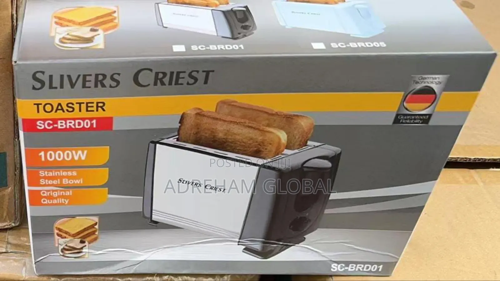 2slice Slivers Criest Pop Up Toaster, Stainless Steel Bowl, 1000w