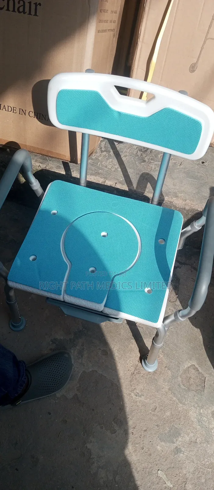 Commode Chair With Arm and Back Rest