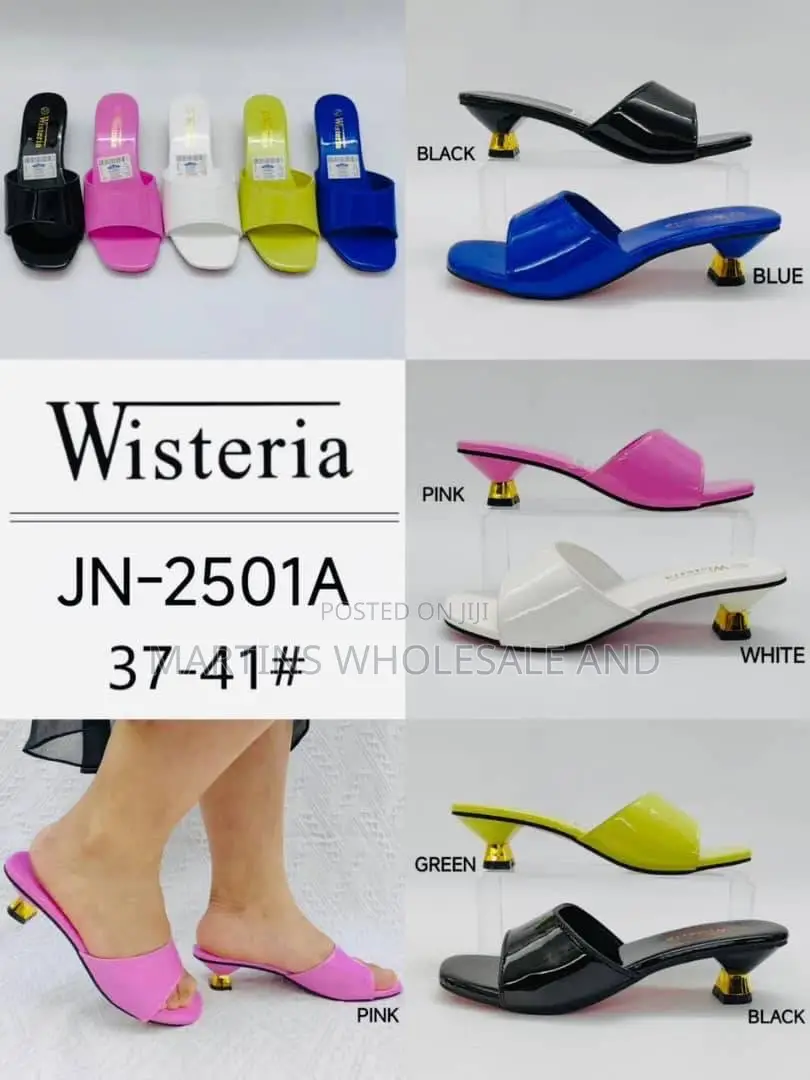 Wisteria" Brand Slip-on Heeled Sandals