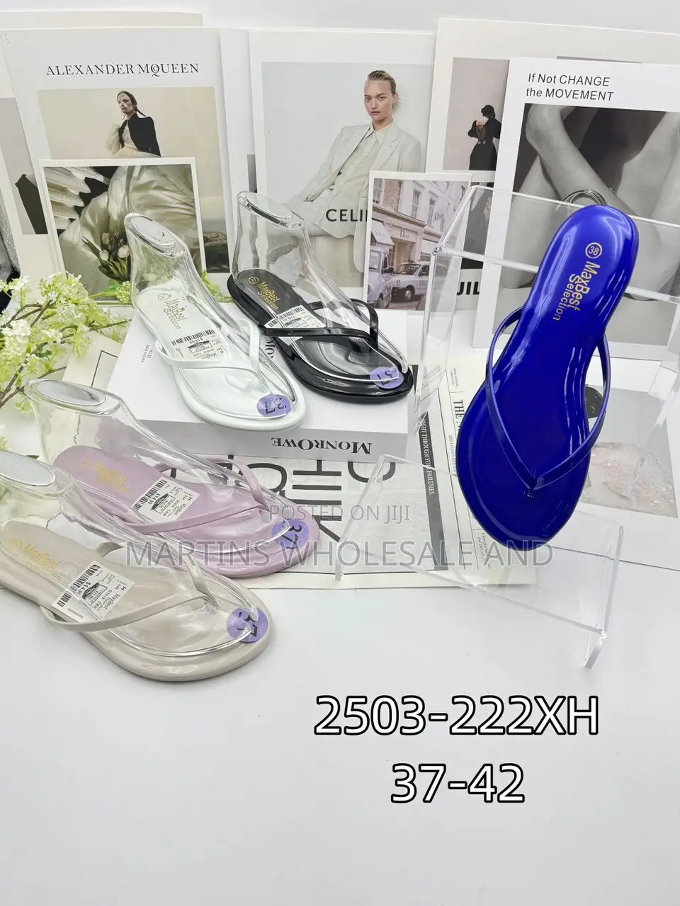 Trendy Transparent Jelly Slippers