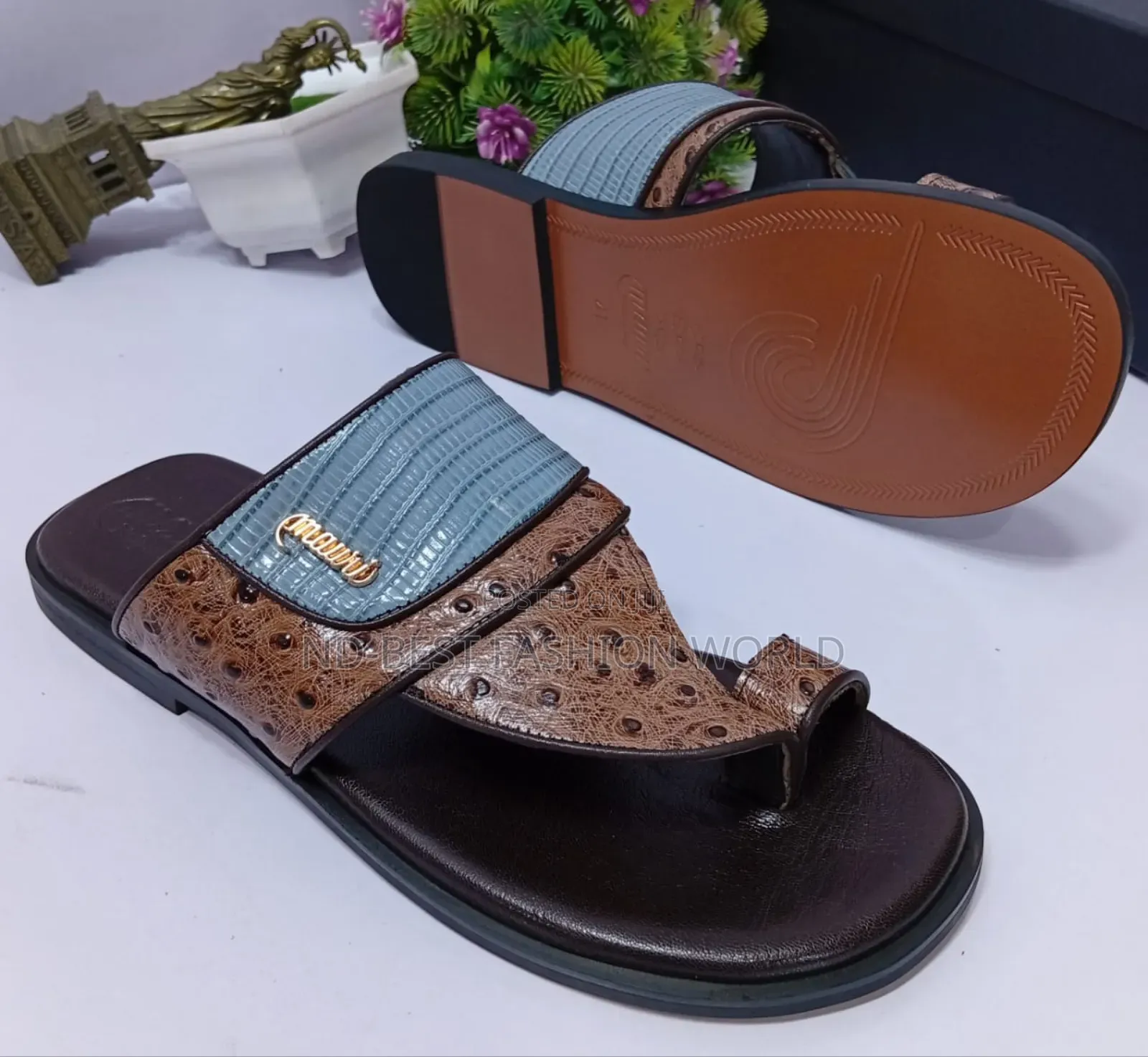 Pure Leather Men's Slippers