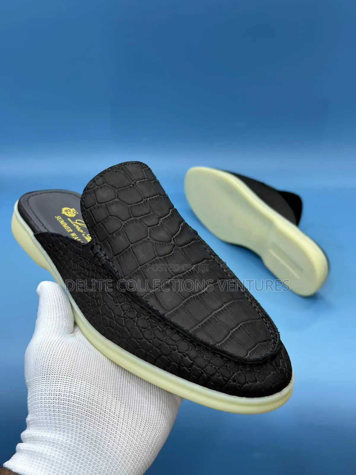 *100% Alligator Leather Loro Piana Halfshoes Available