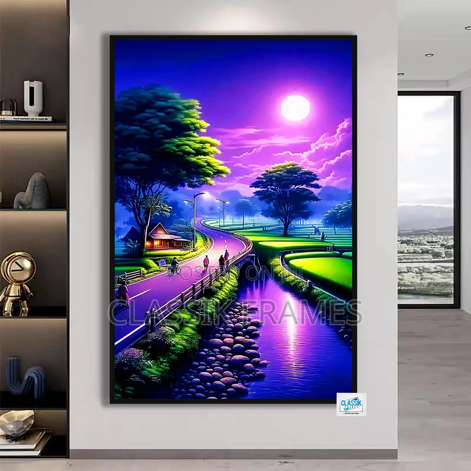 Hd Framed Abstract Canvas Digi Painting Wall Art