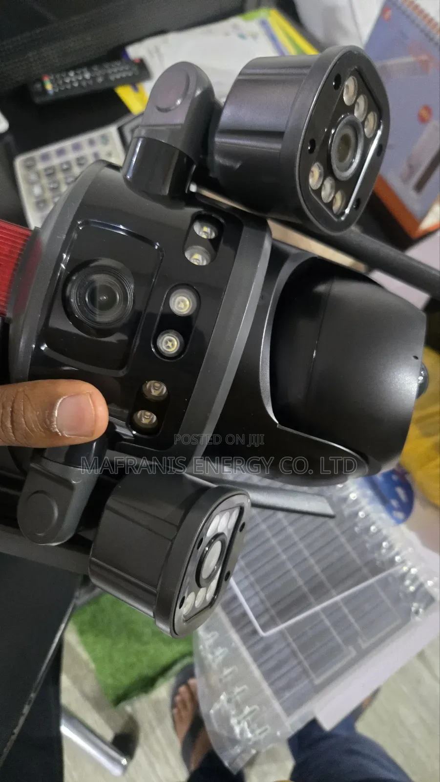 V380 Pro 3lens 4g Solar Camera With Voice