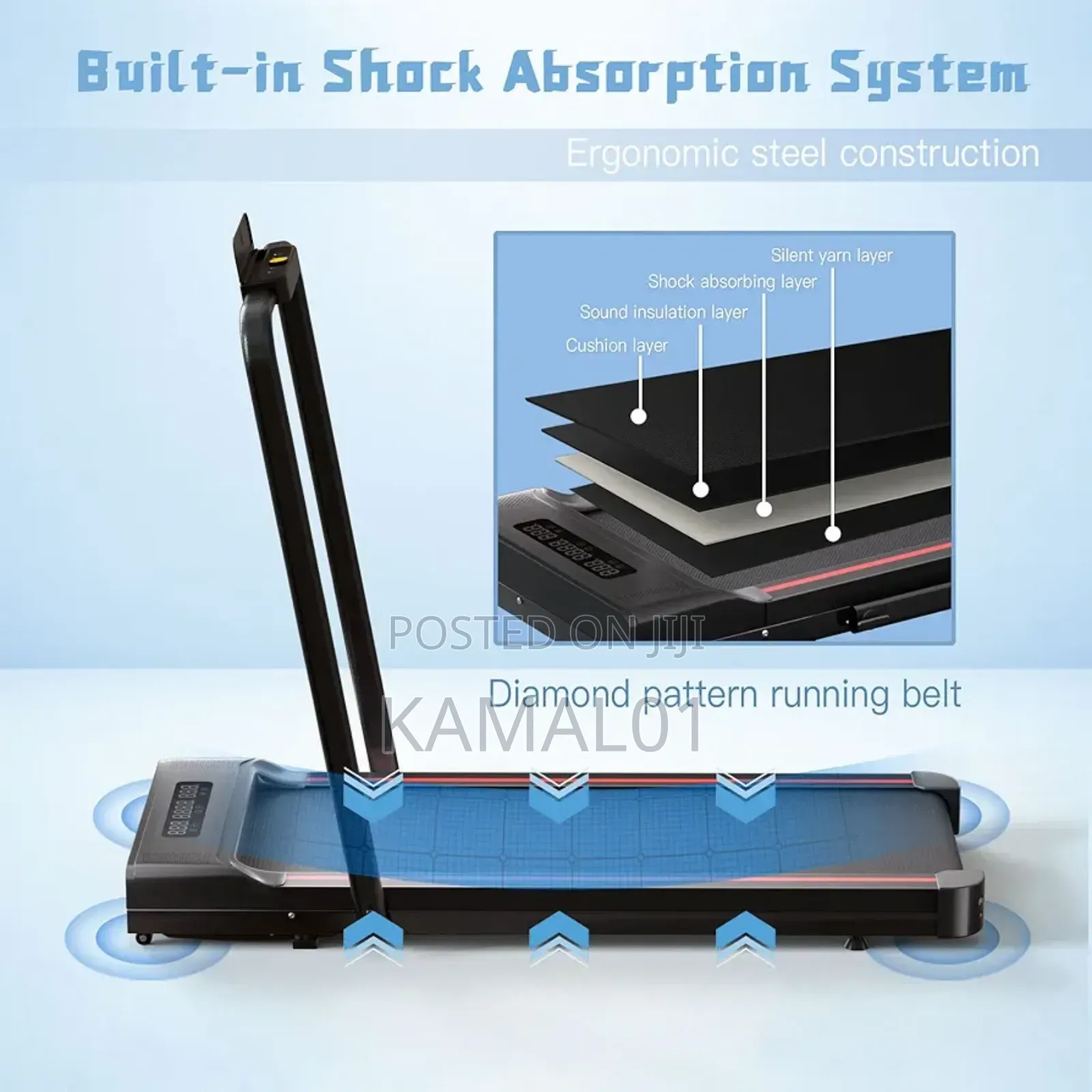 Executive Treadmill Electric Jogging Exercises With Bluetooth Speaker