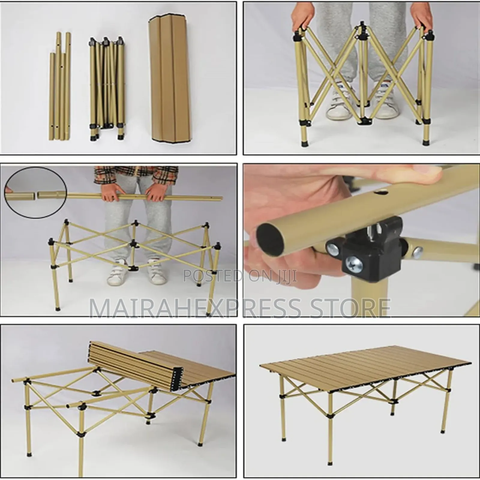 Folding Camping Portable Lightweight Small Table With 4 Chairs (Tm_s)