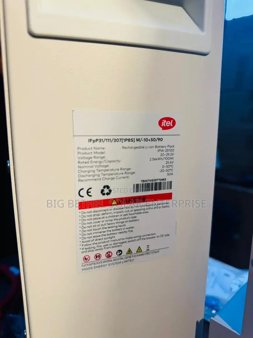 Itel Ess 51.2v Solar Luithum Iron Battery 5kwh