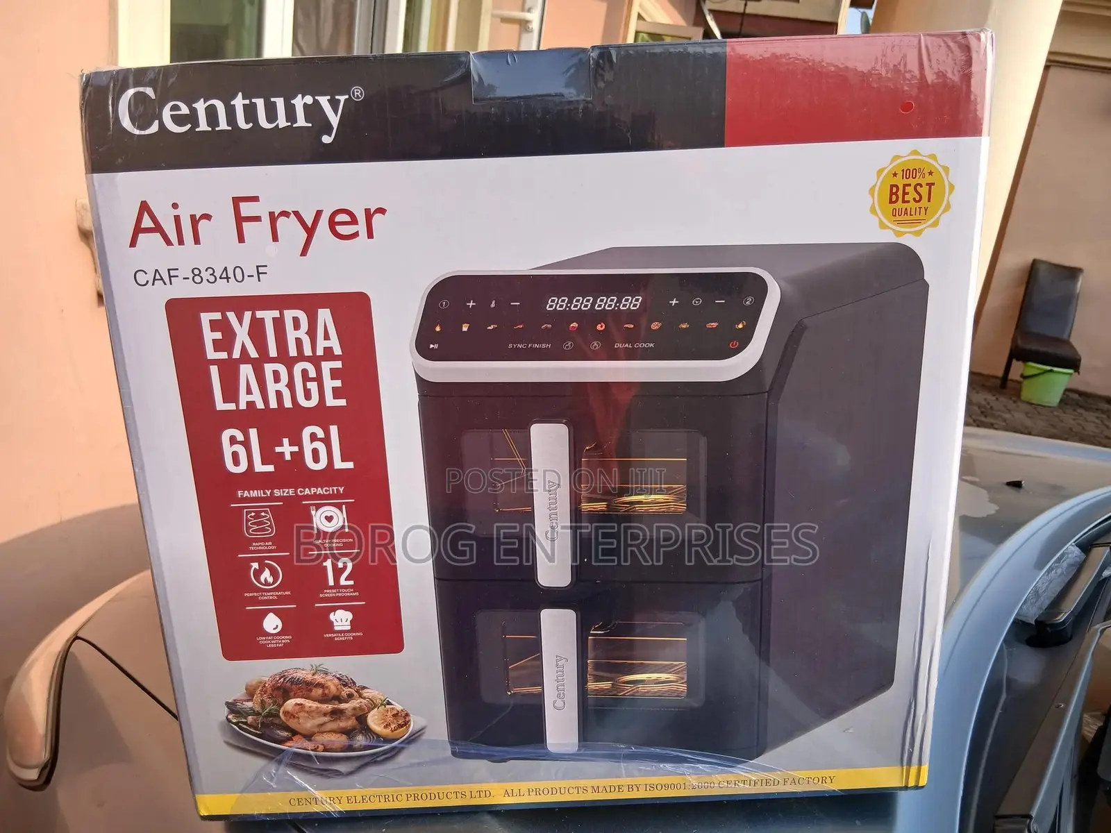 Dual Basket Air Fryer Caf-8430-F - 3000w - 12l