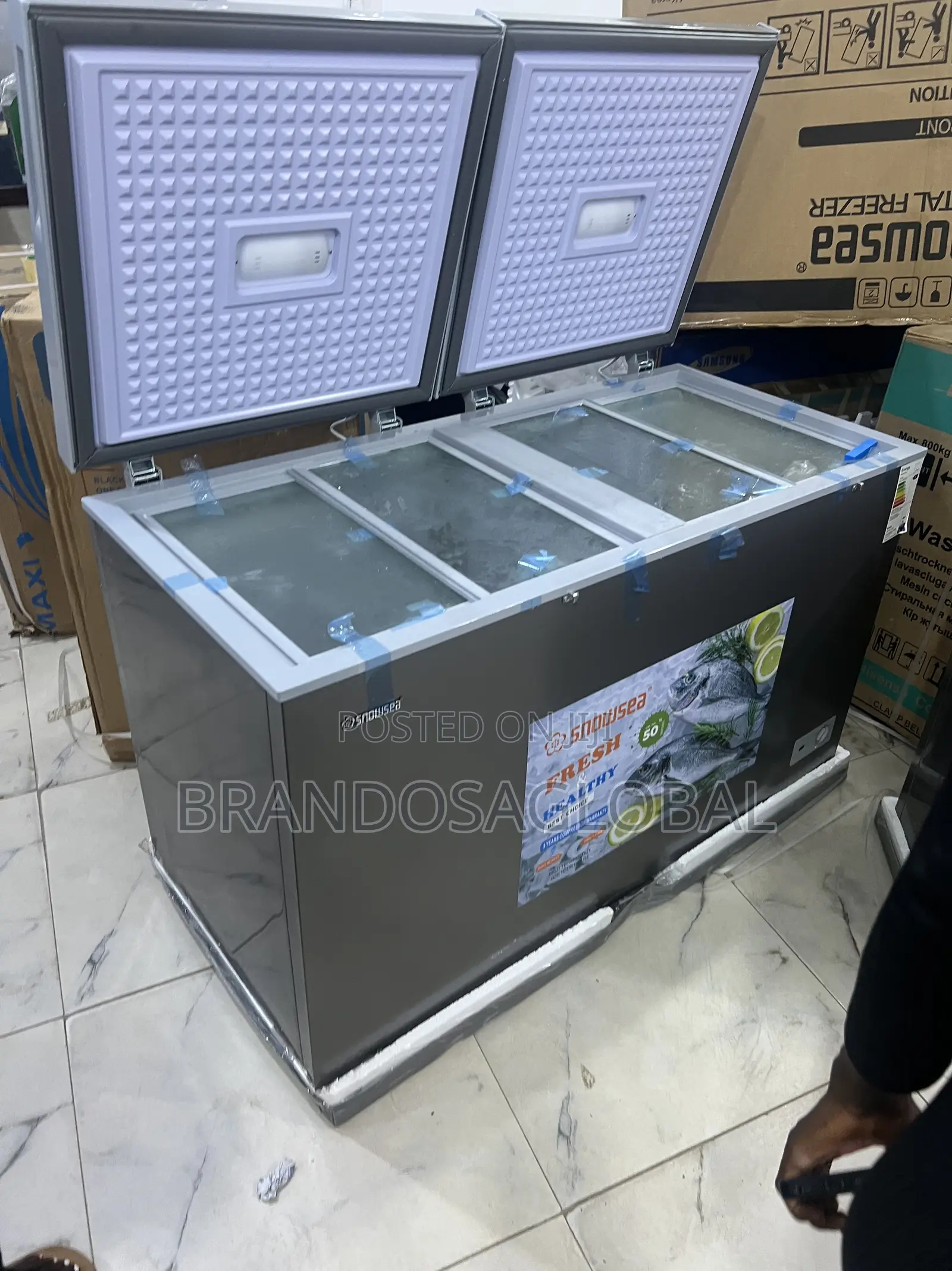 Snowsea Bd-600g 420l Large Capacity Deep Freezer With Dual Lids
