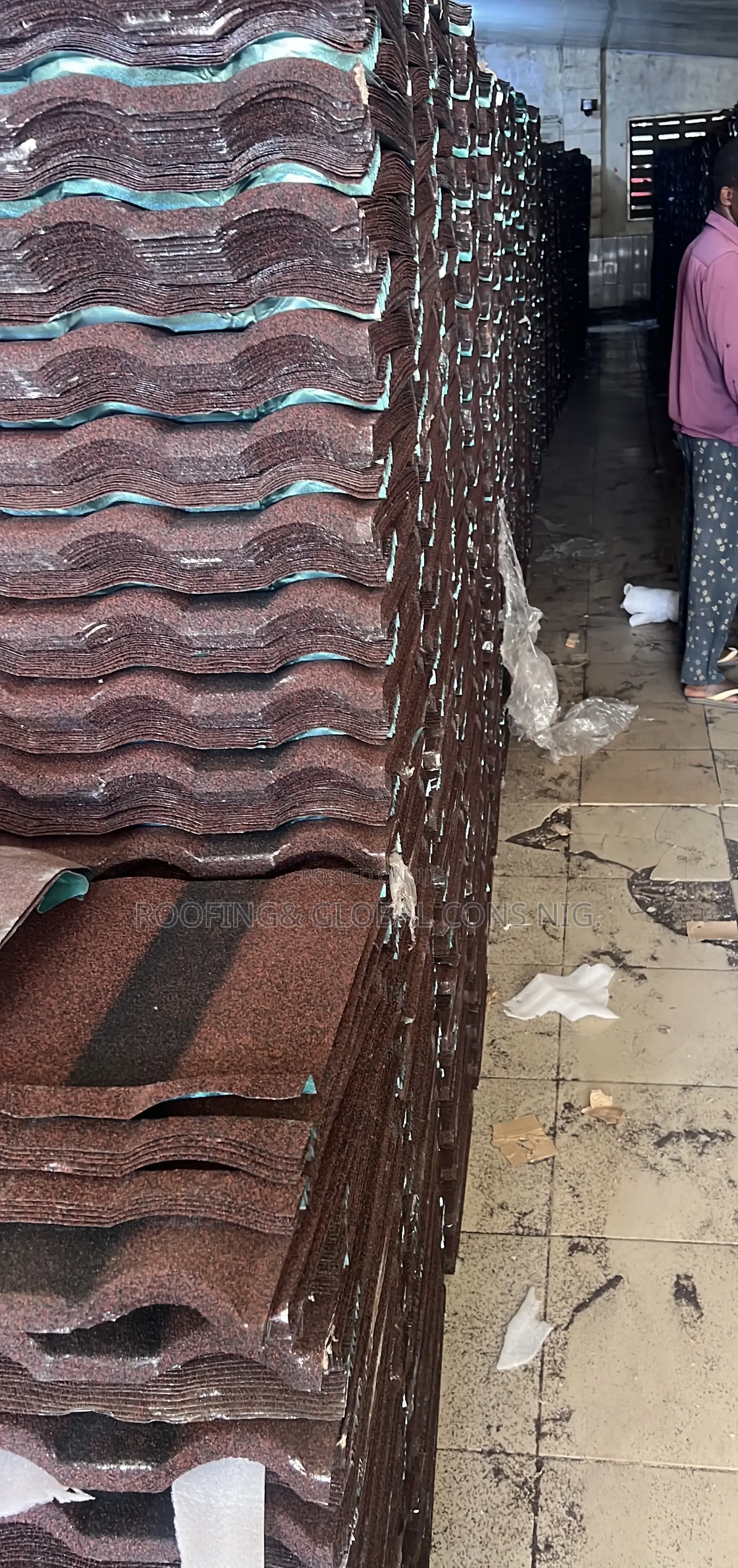 Whine Color Milano With Black Line Coated Roofing Sheet