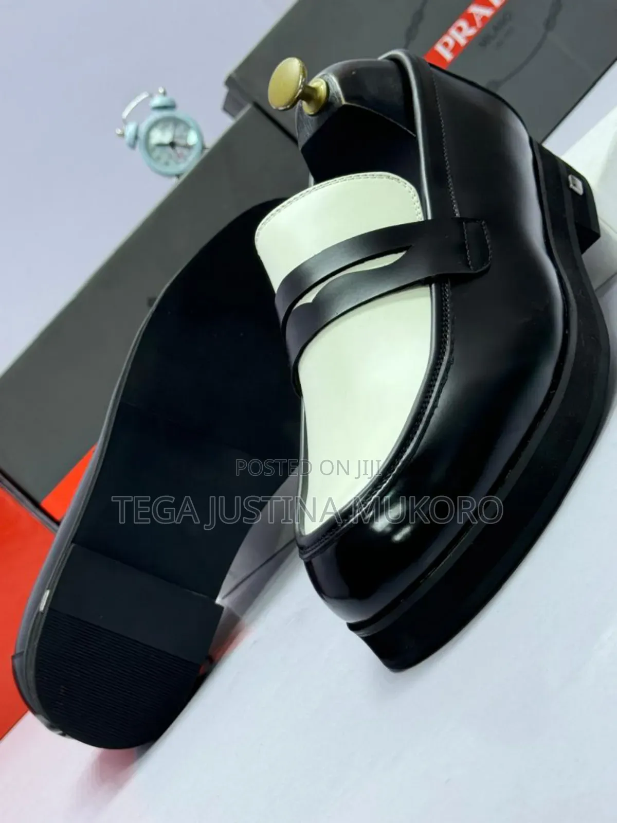 Prada White and Black Men's Footwear