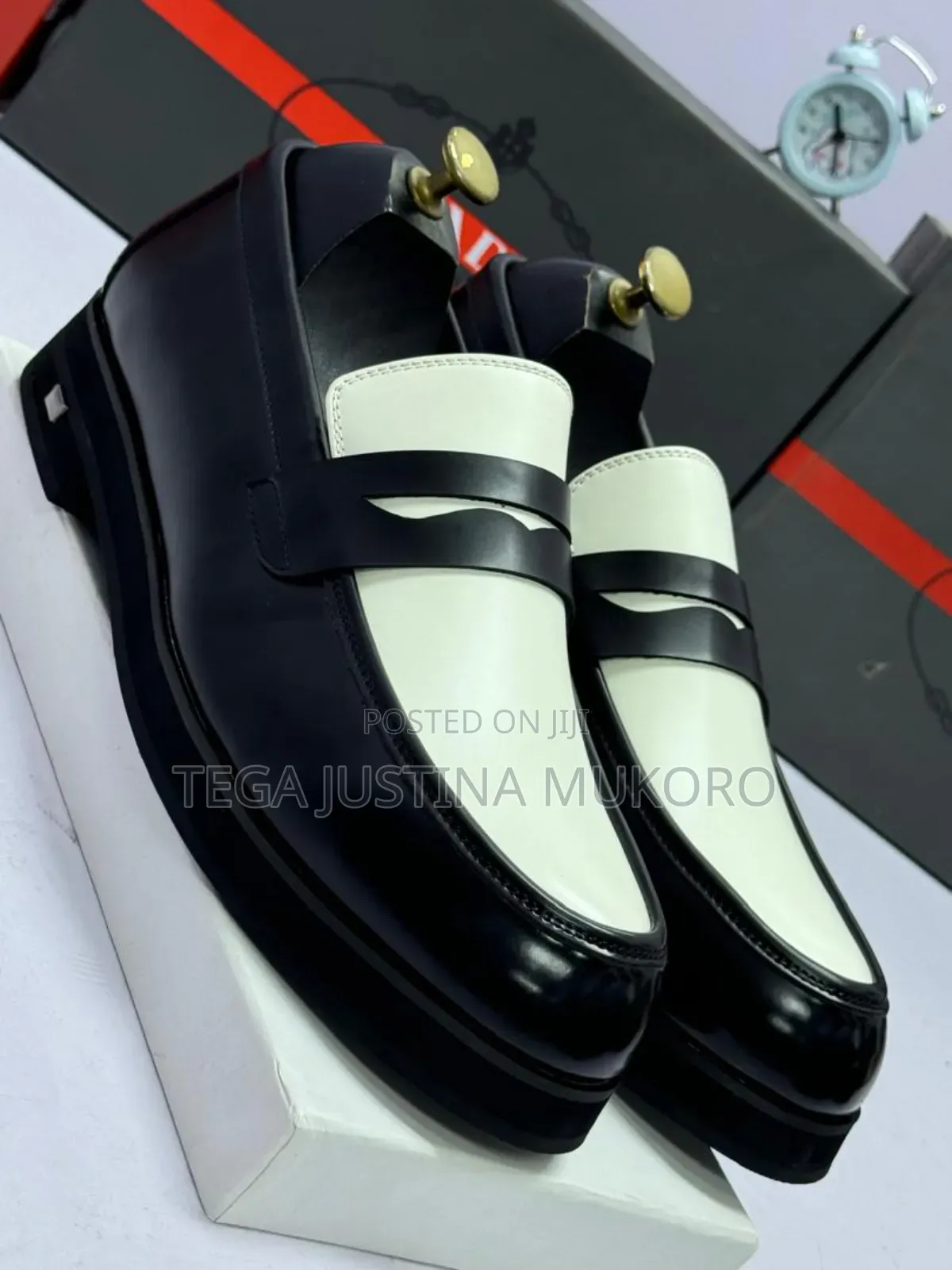 Prada White and Black Men's Footwear